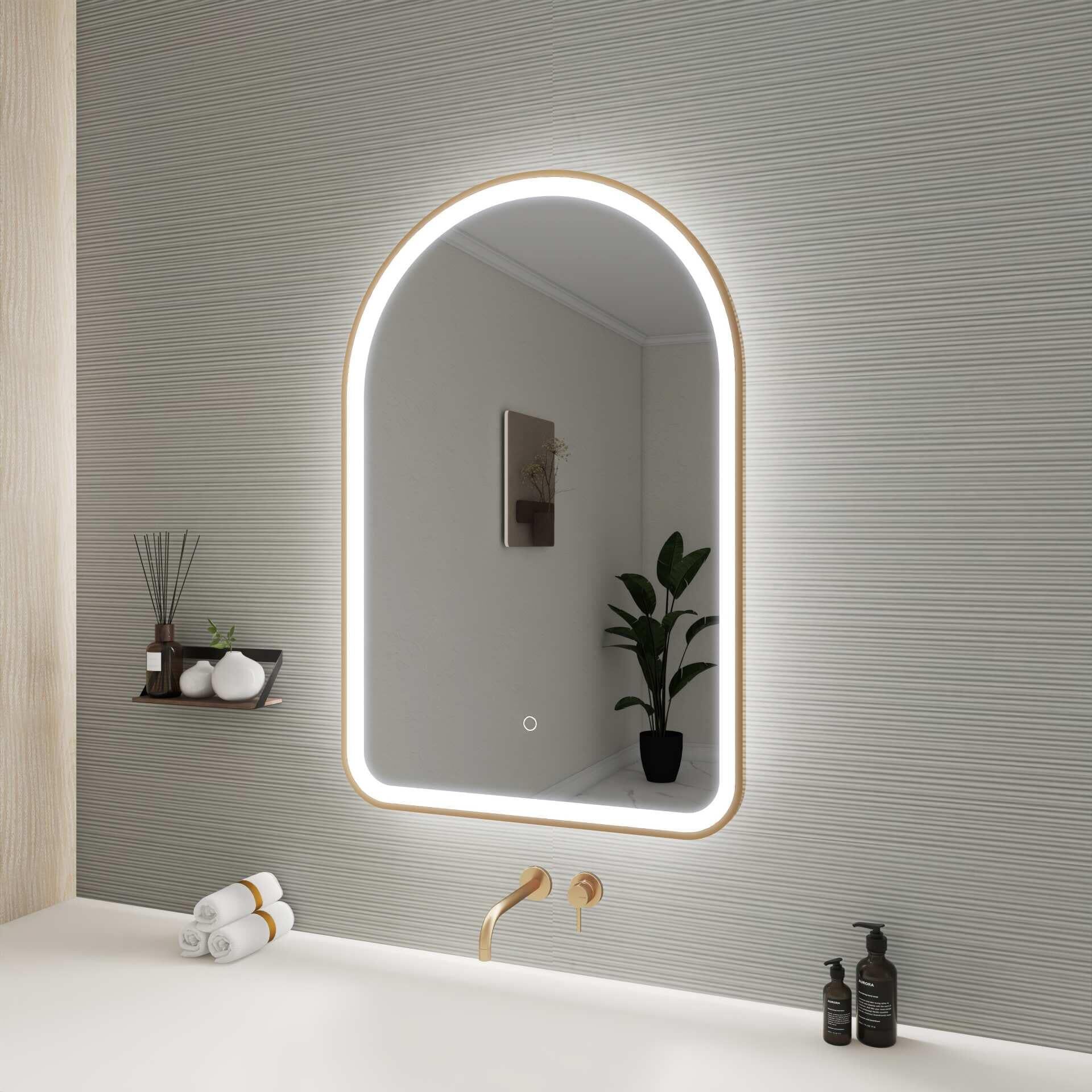 Harmoni 36 Inch Arched LED Lighted Mirror by Elegant Decor