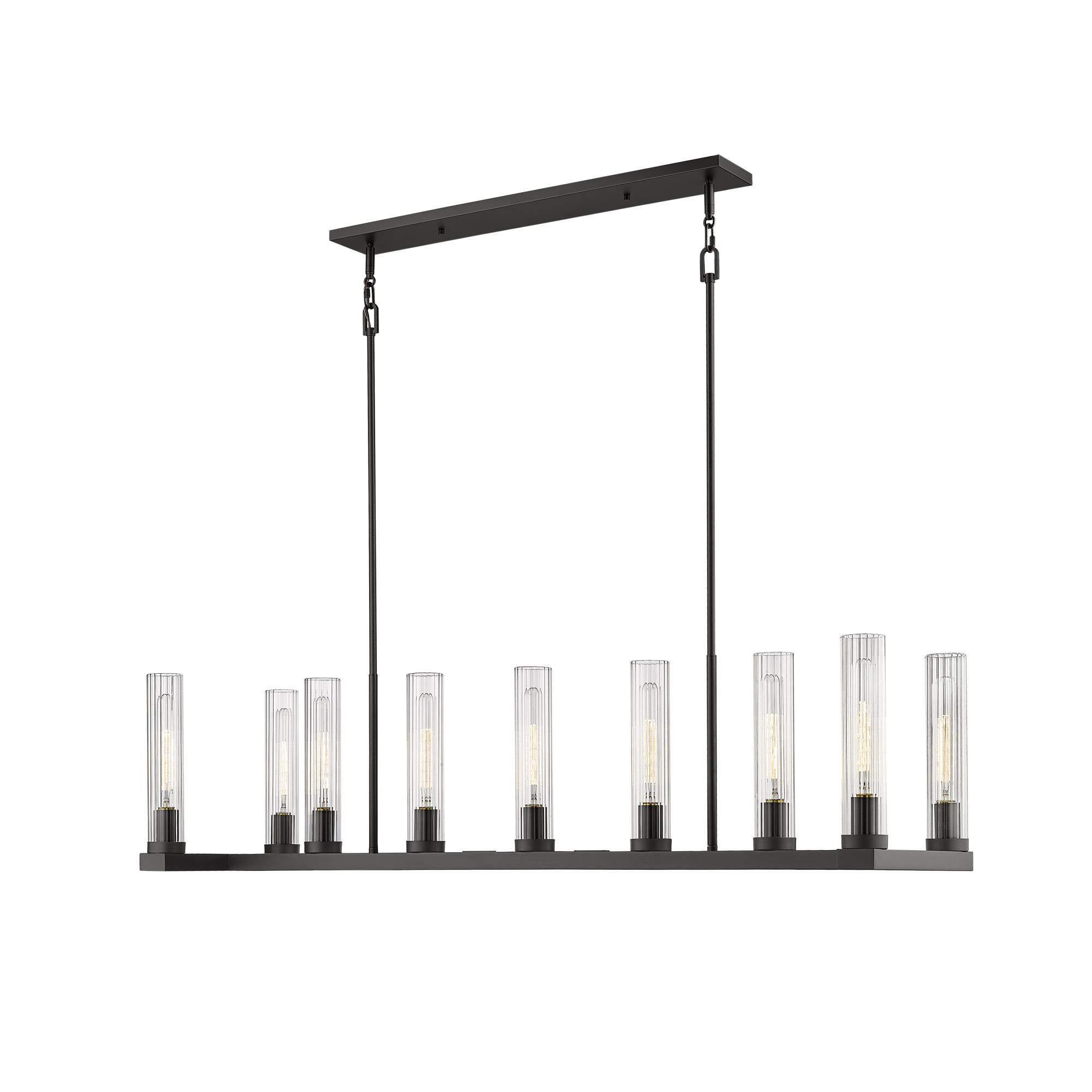 Shown in Bronze finish and Glass shade