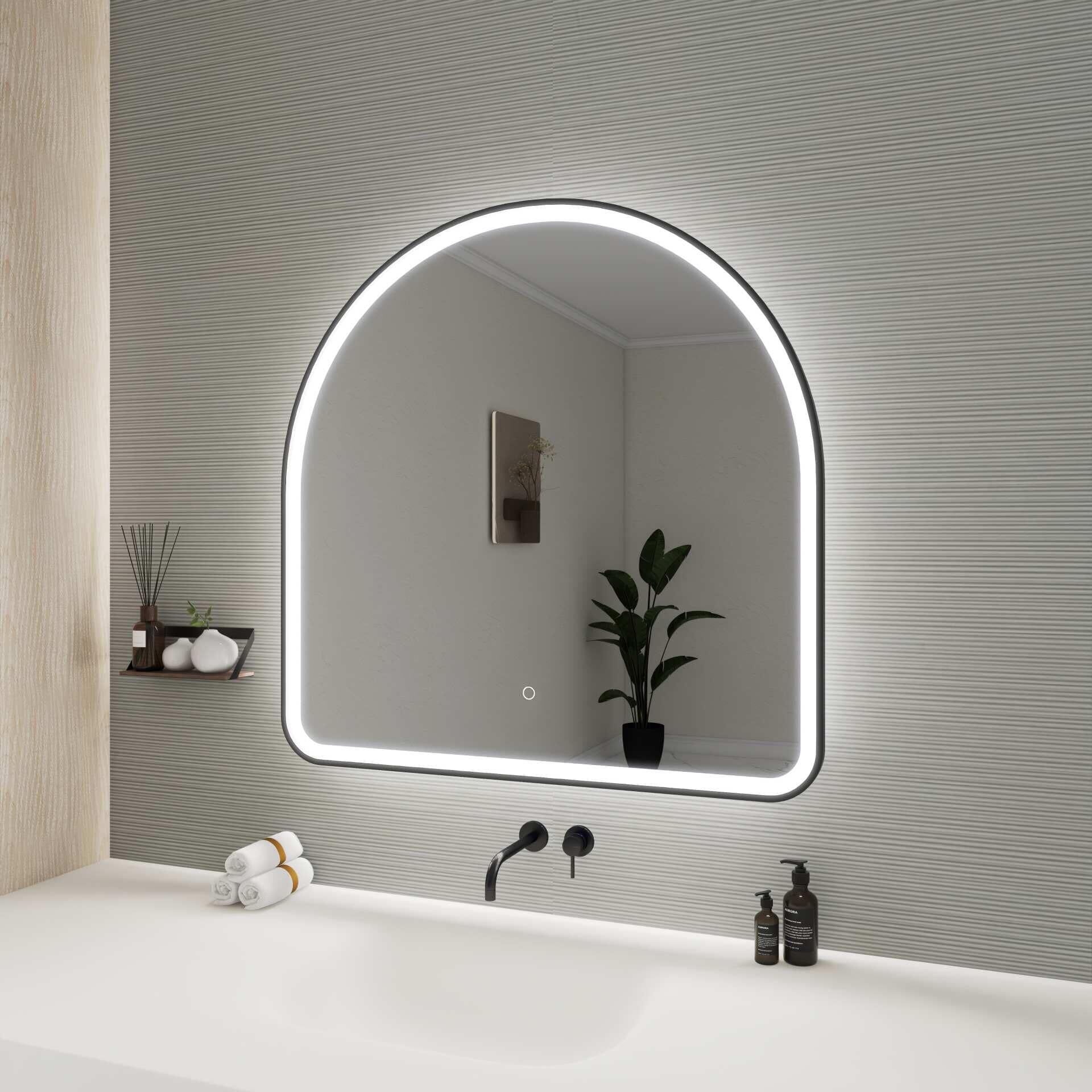 Harmoni 36 Inch Arched LED Lighted Mirror by Elegant Decor