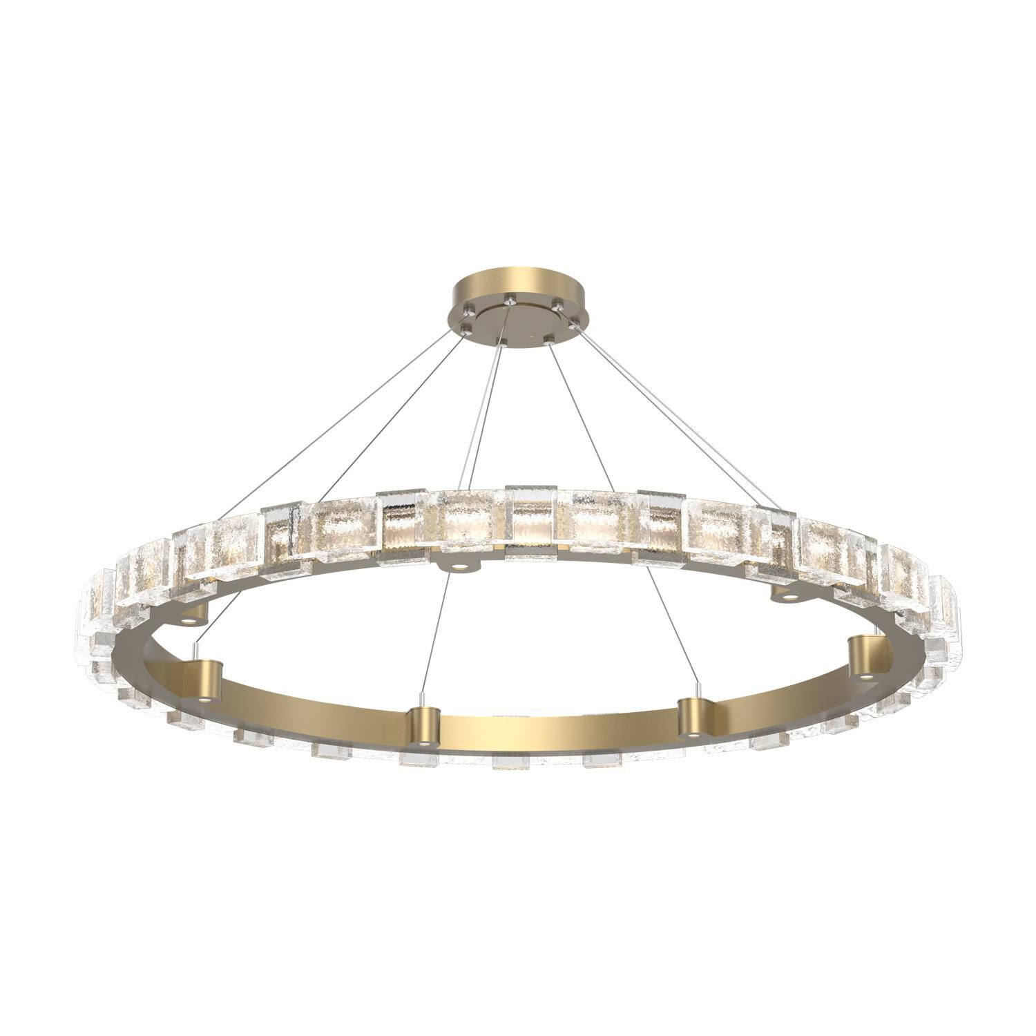 Shown in Gilded Brass finish and Clear glass