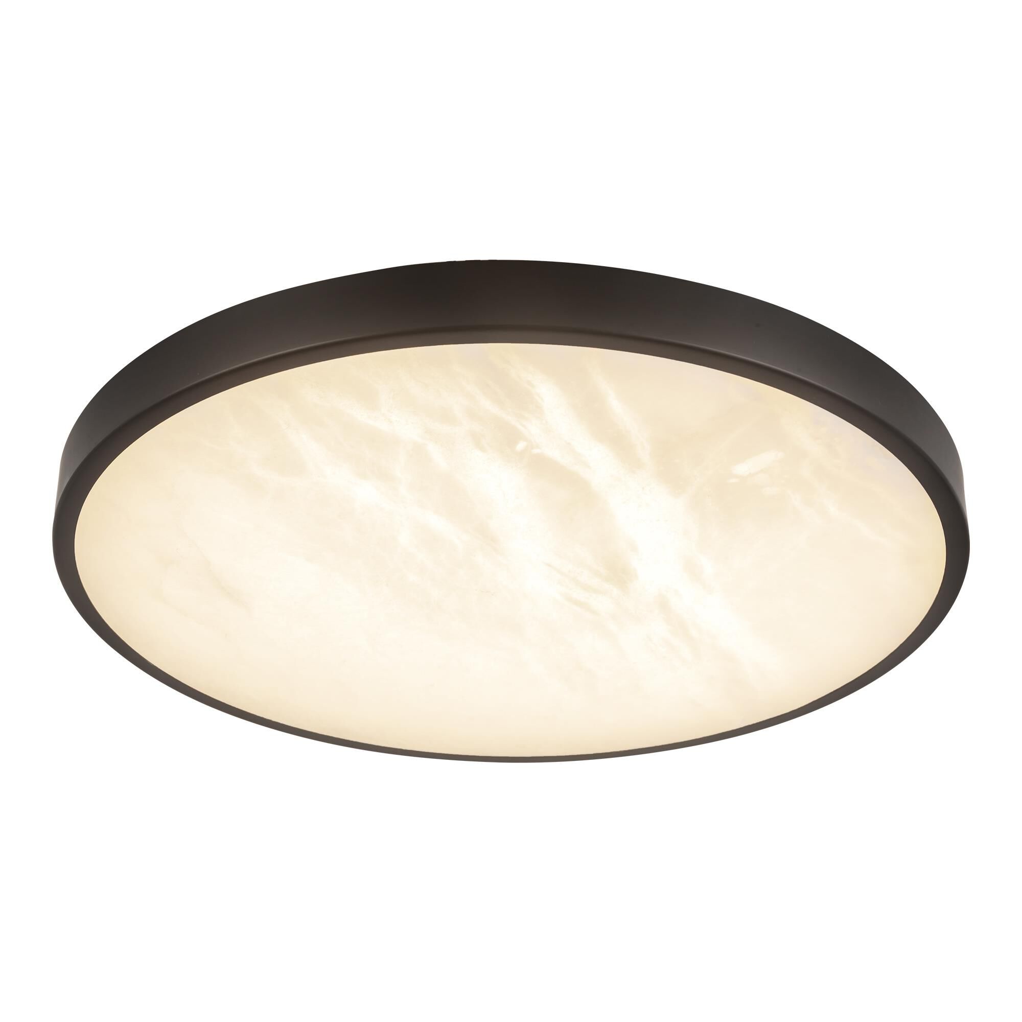 Shown in Matte Black finish and Alabaster glass