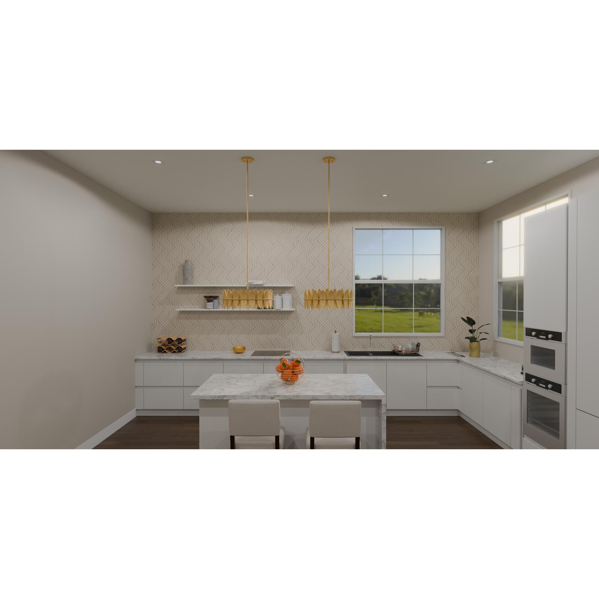 Shown in Gold Leaf finish and Metal shade