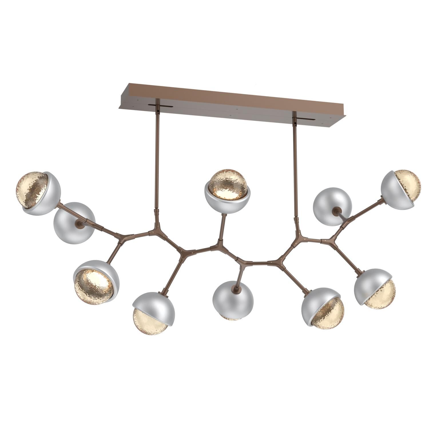 Levi Wilson Cabochon 56 Inch Linear Suspension Light by Hammerton Studio