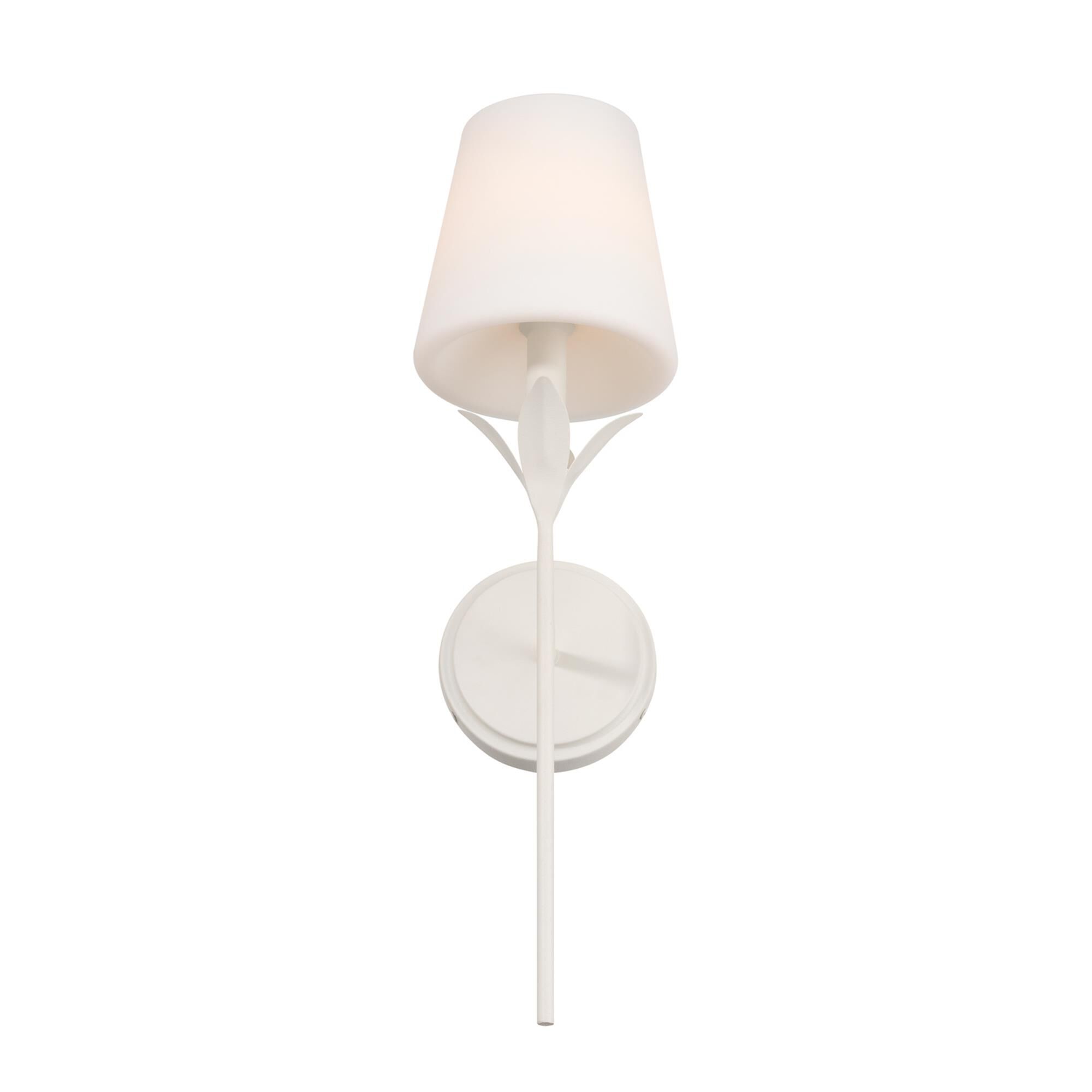 Shown in Matte White finish and Glass shade