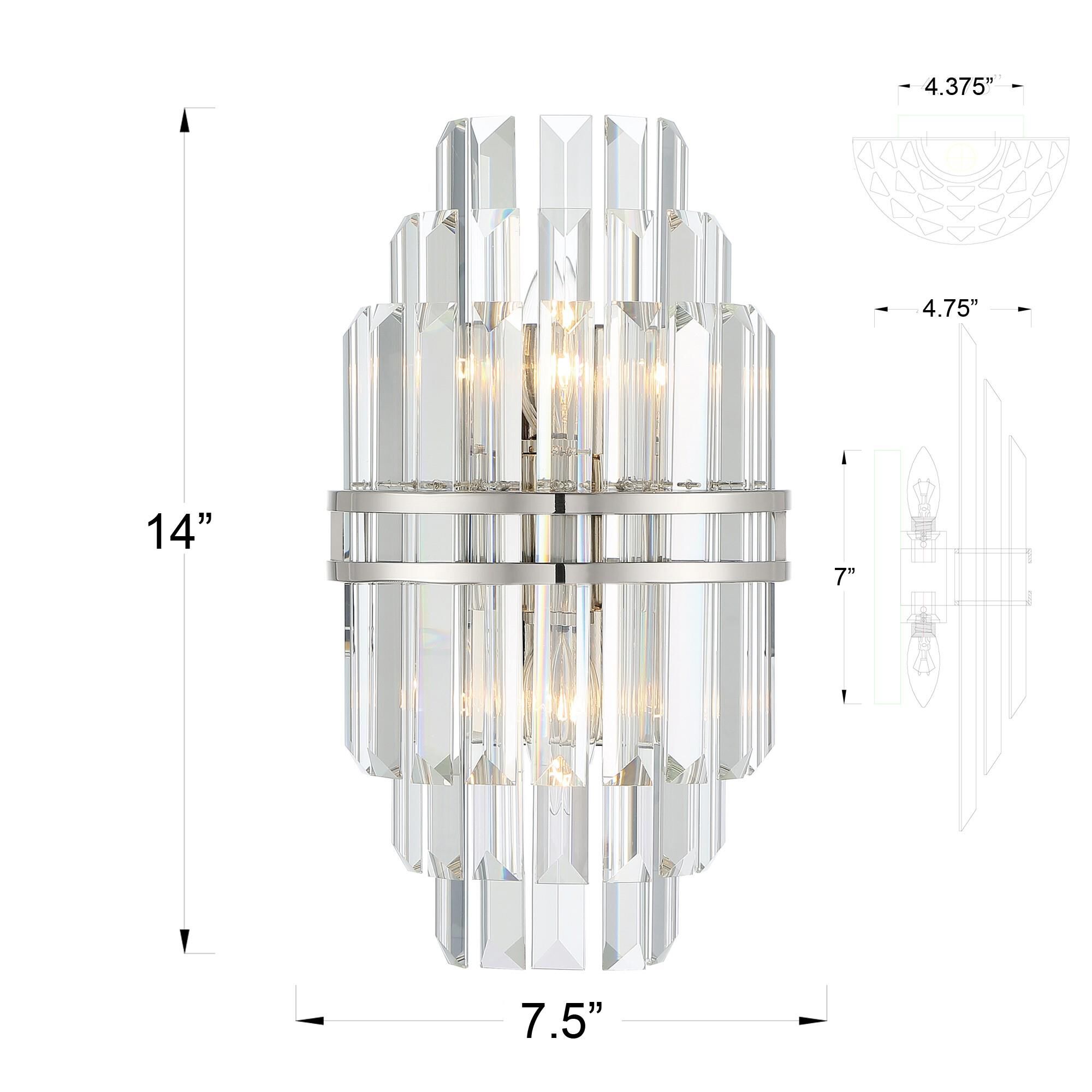 Hayes 8 Inch Wall Sconce by Crystorama