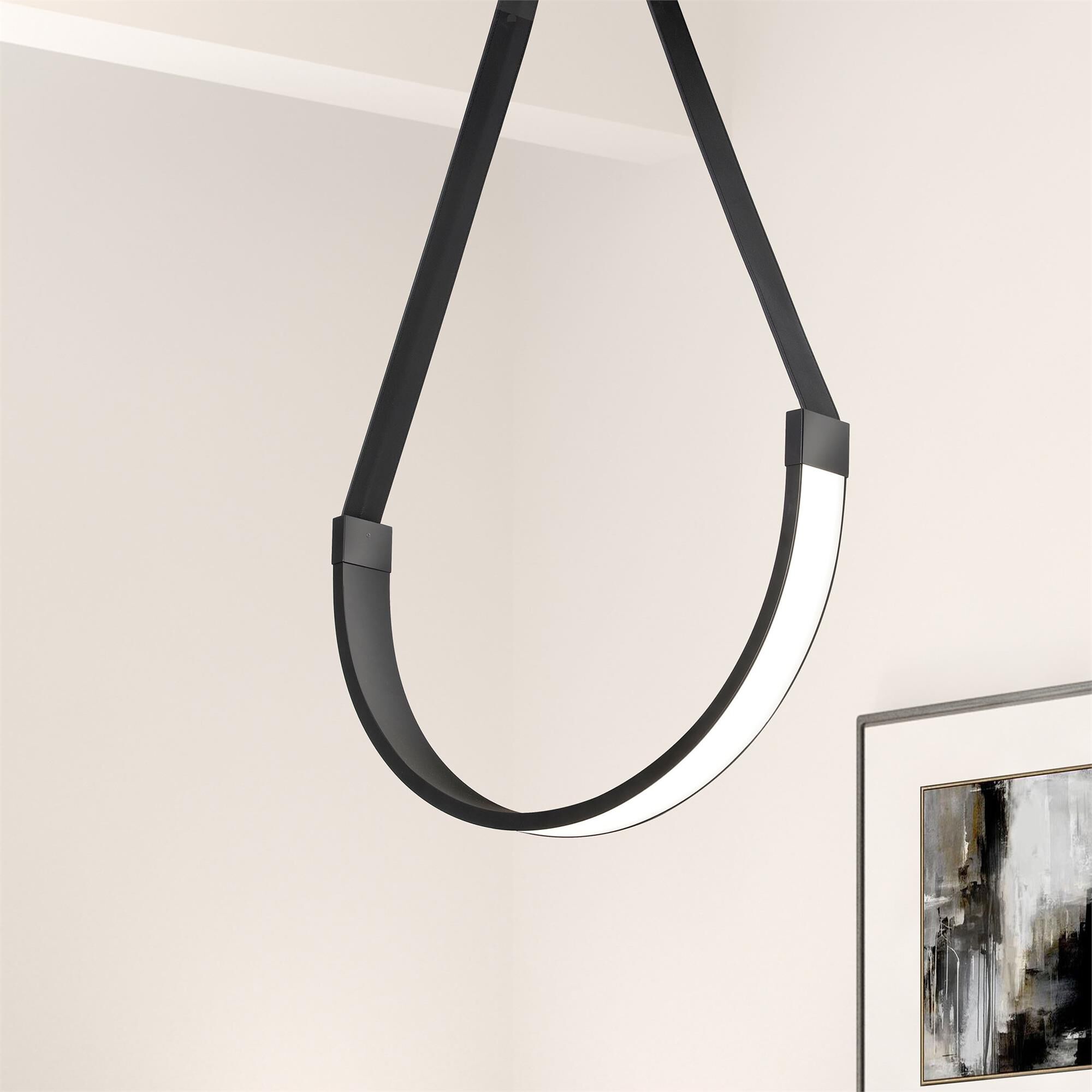 Regan 24 Inch 1 Light LED Semi Flush Mount by Dainolite
