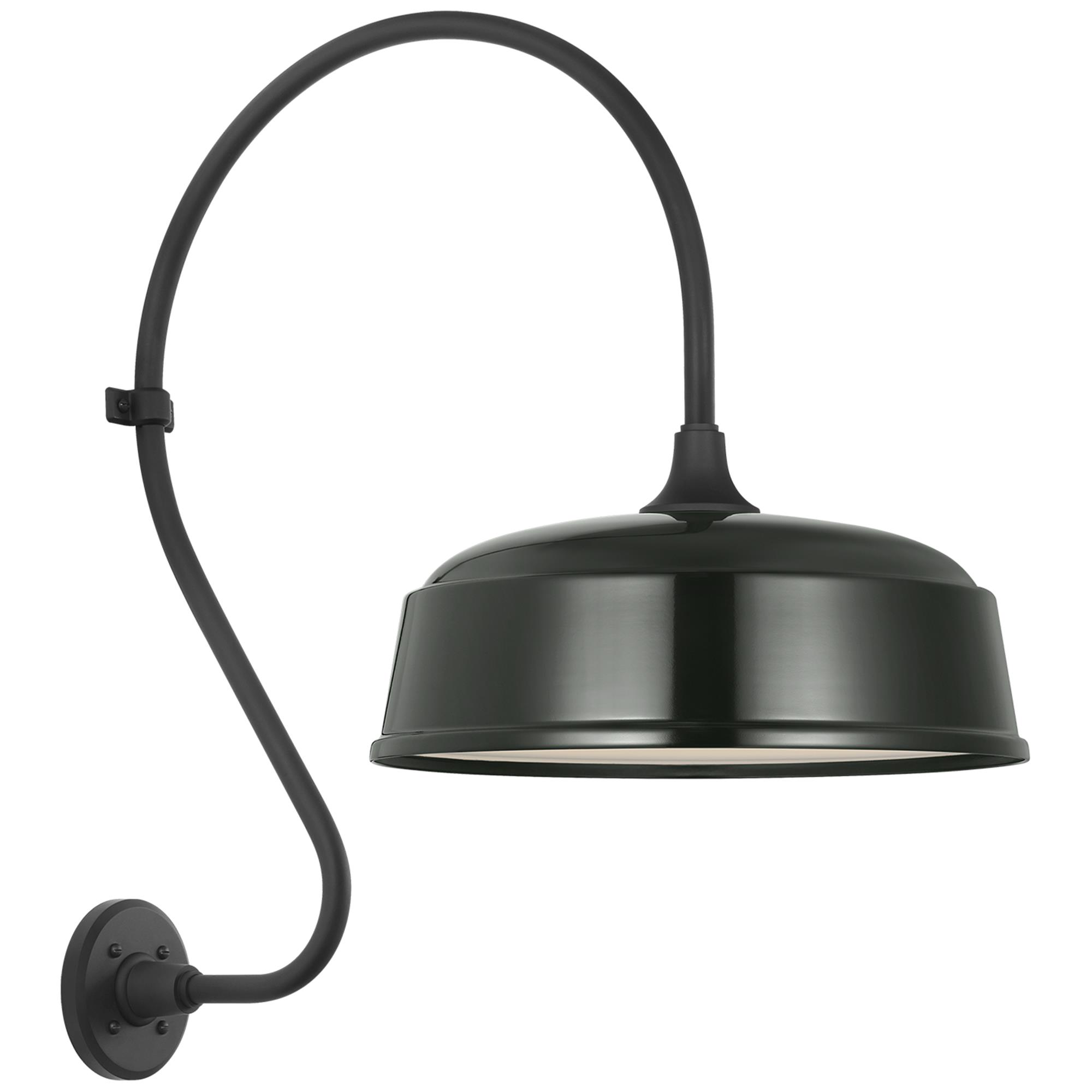 Shown in Matte Black finish and Green shade