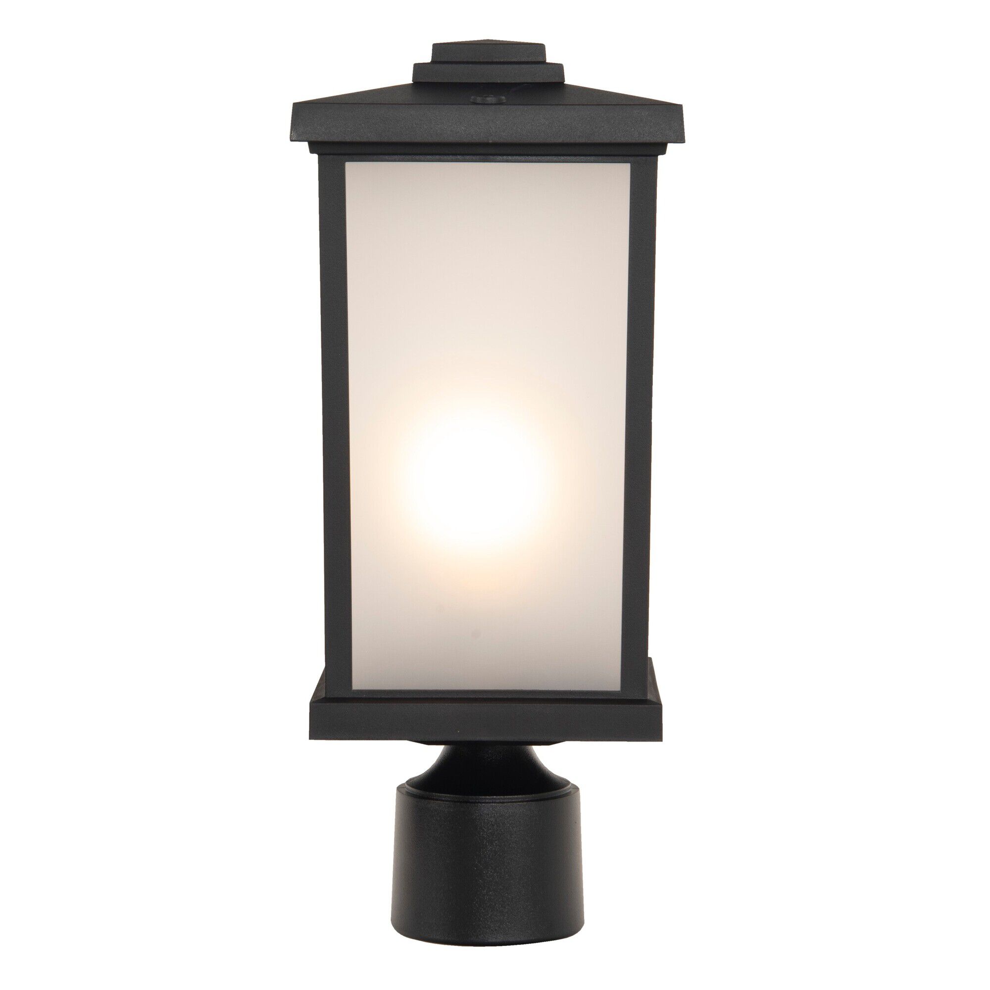 Shown in Textured Matte Black finish and Frosted Polycarbonate shade
