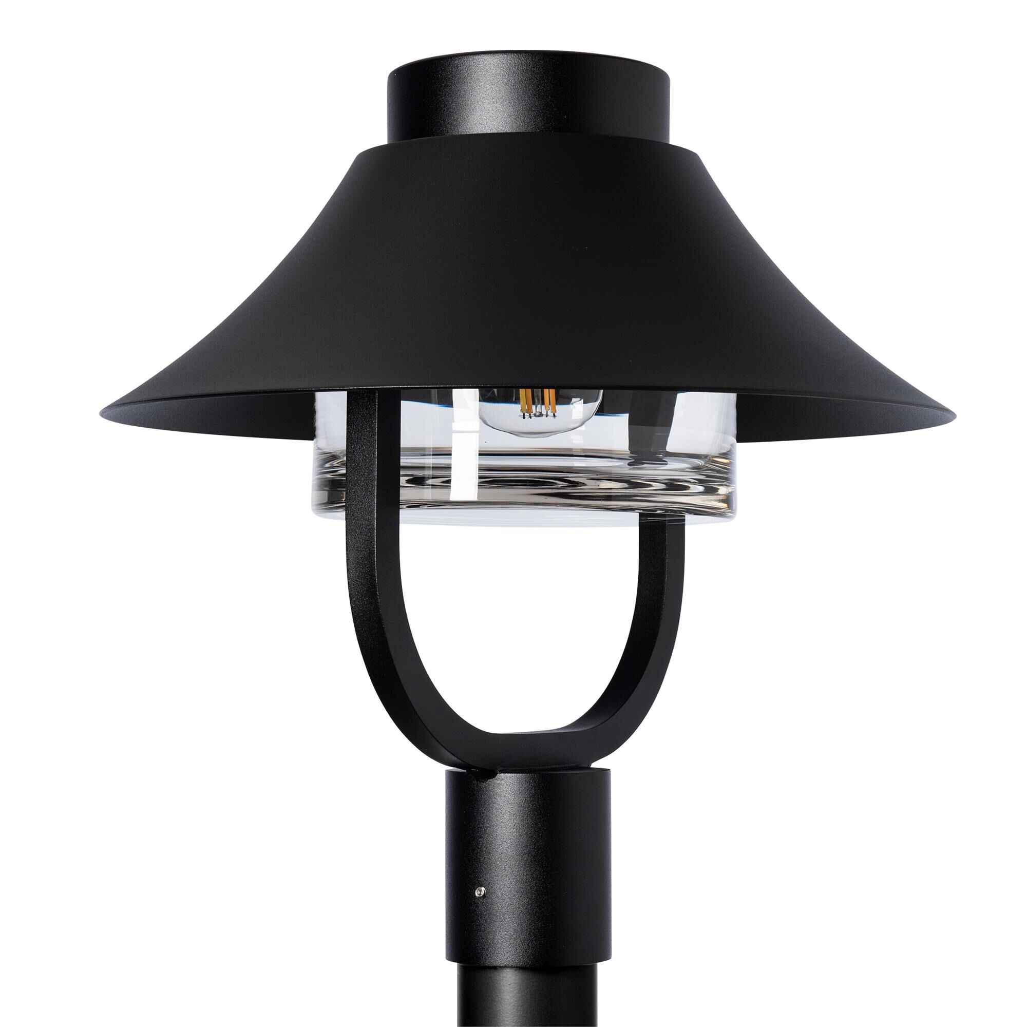 Shown in Coastal Black finish and Clear glass