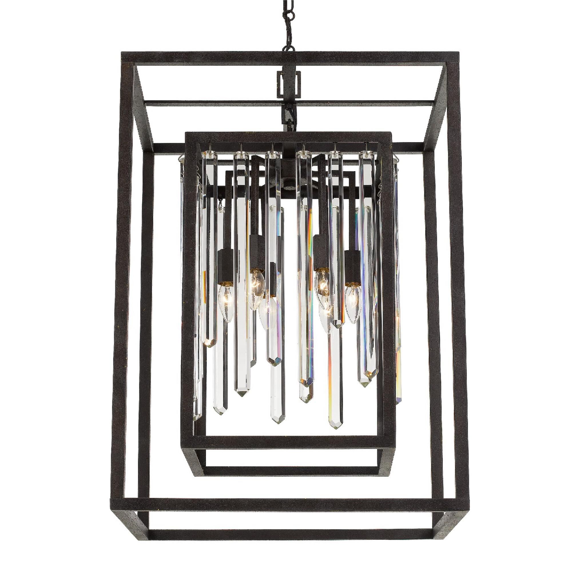 Shown in Forged Bronze finish and Hand Cut Crystal crystal