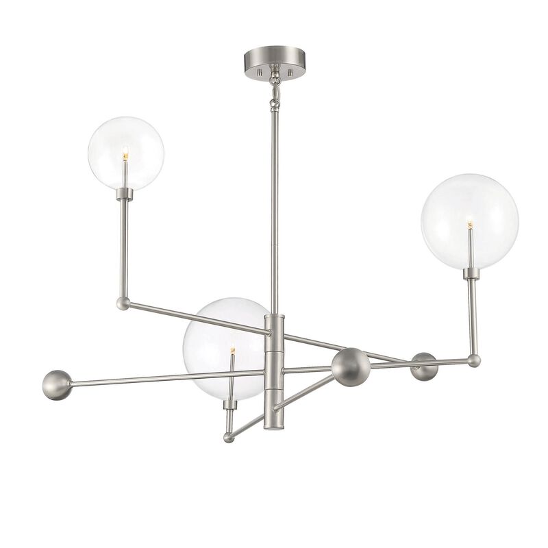 46 Inch 3 Light LED Chandelier by Meridian Lighting