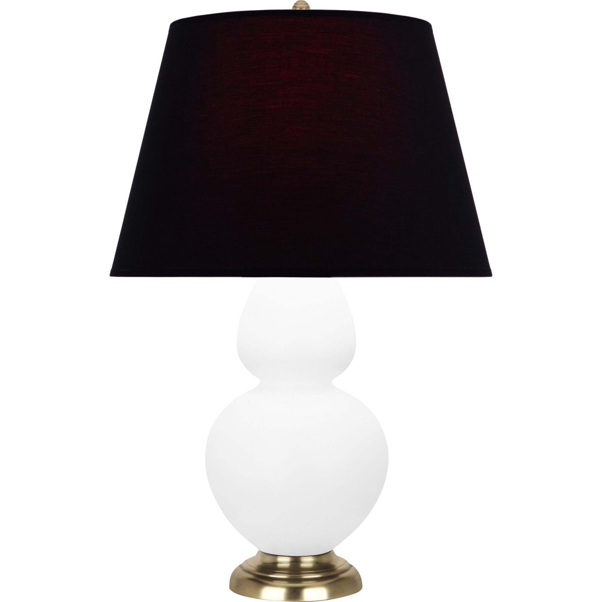 Shown in Matte Daisy finish and Ink Black with Rose Red Lining shade and Antique Natural Brass accent