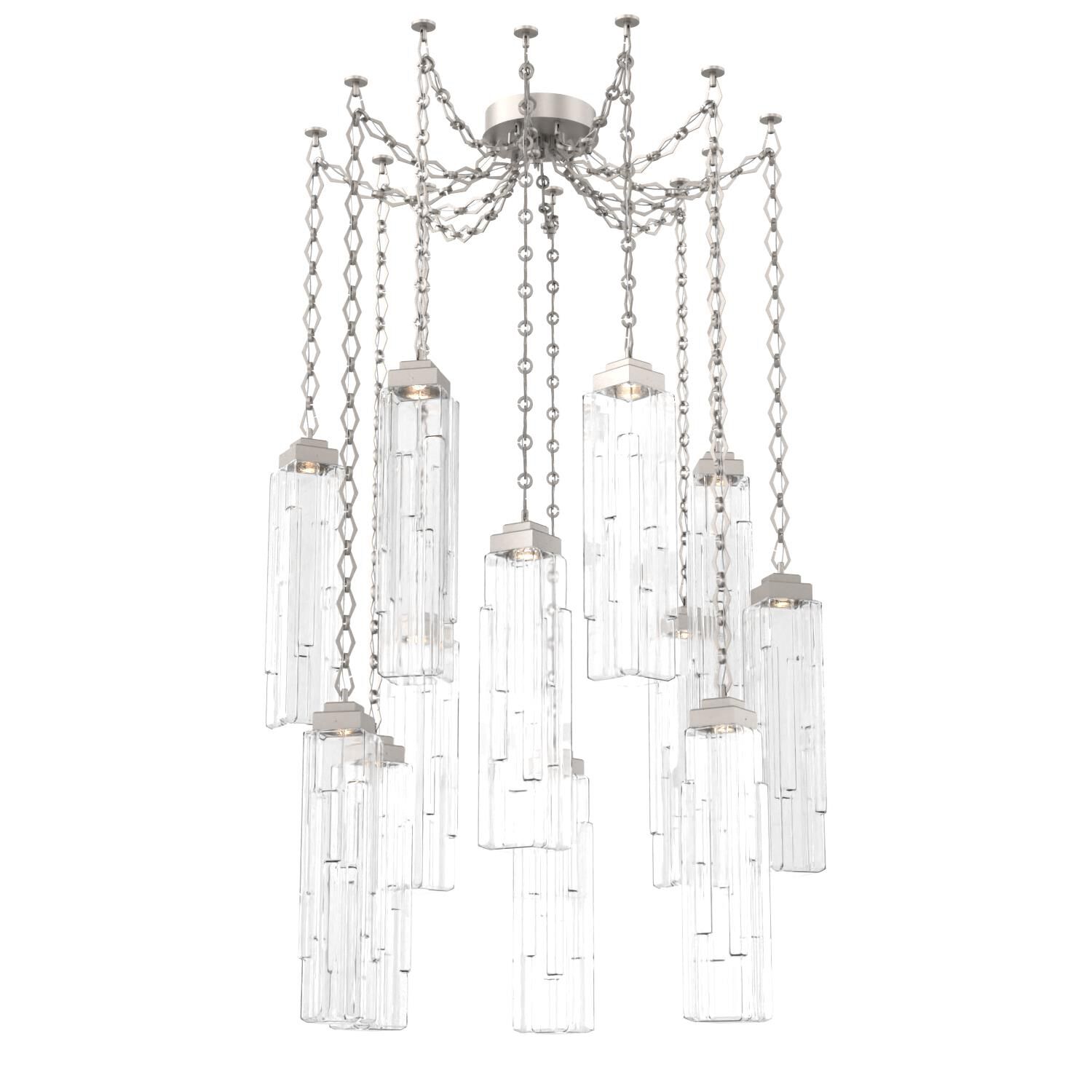 Shown in Beige Silver finish and Clear glass