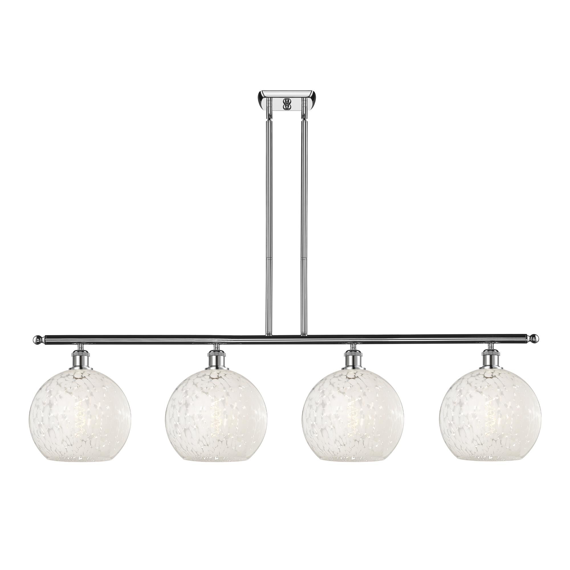 Bruno Marashlian White Mouchette 48 Inch Linear Suspension Light by Innovations Lighting
