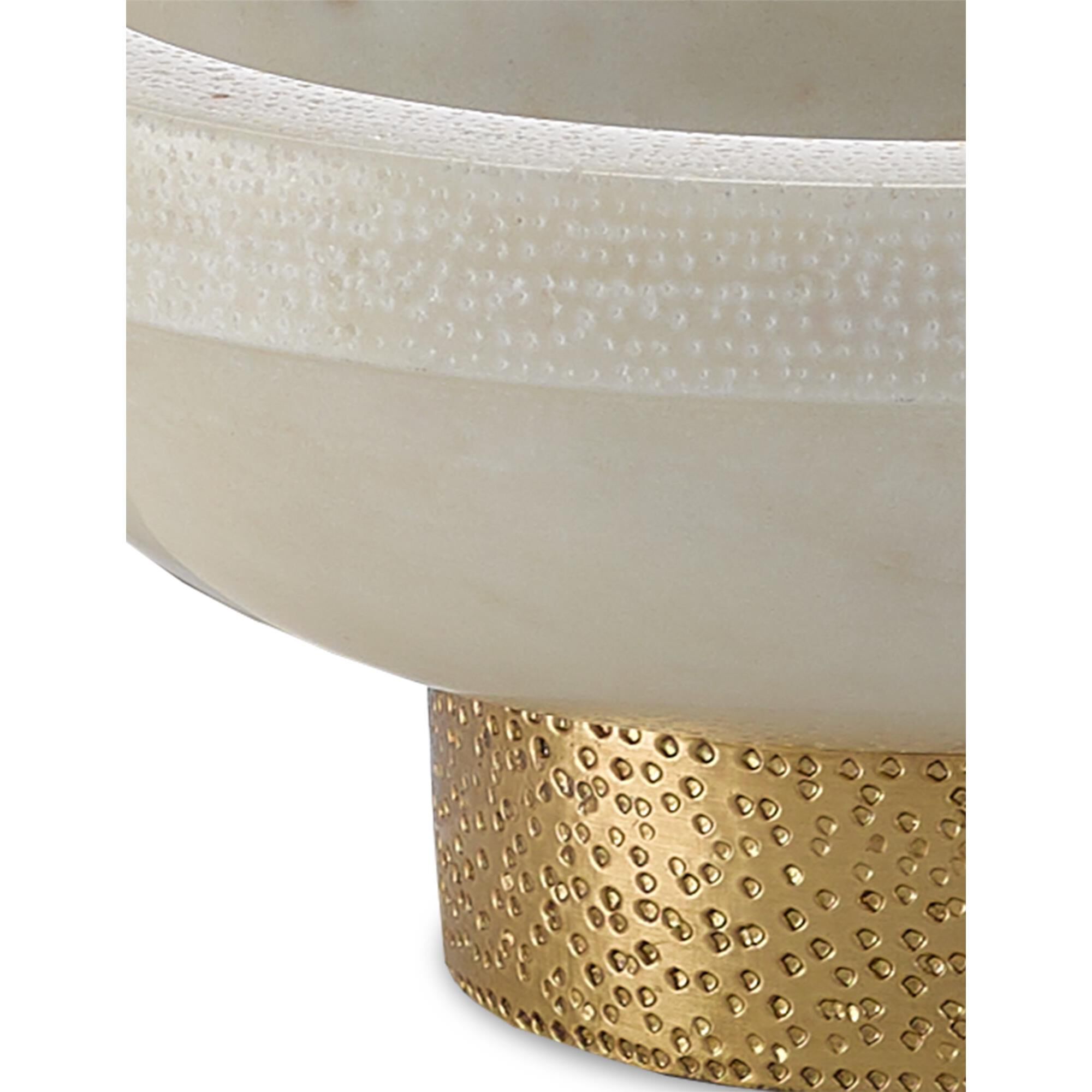 Shown in White/Brass finish