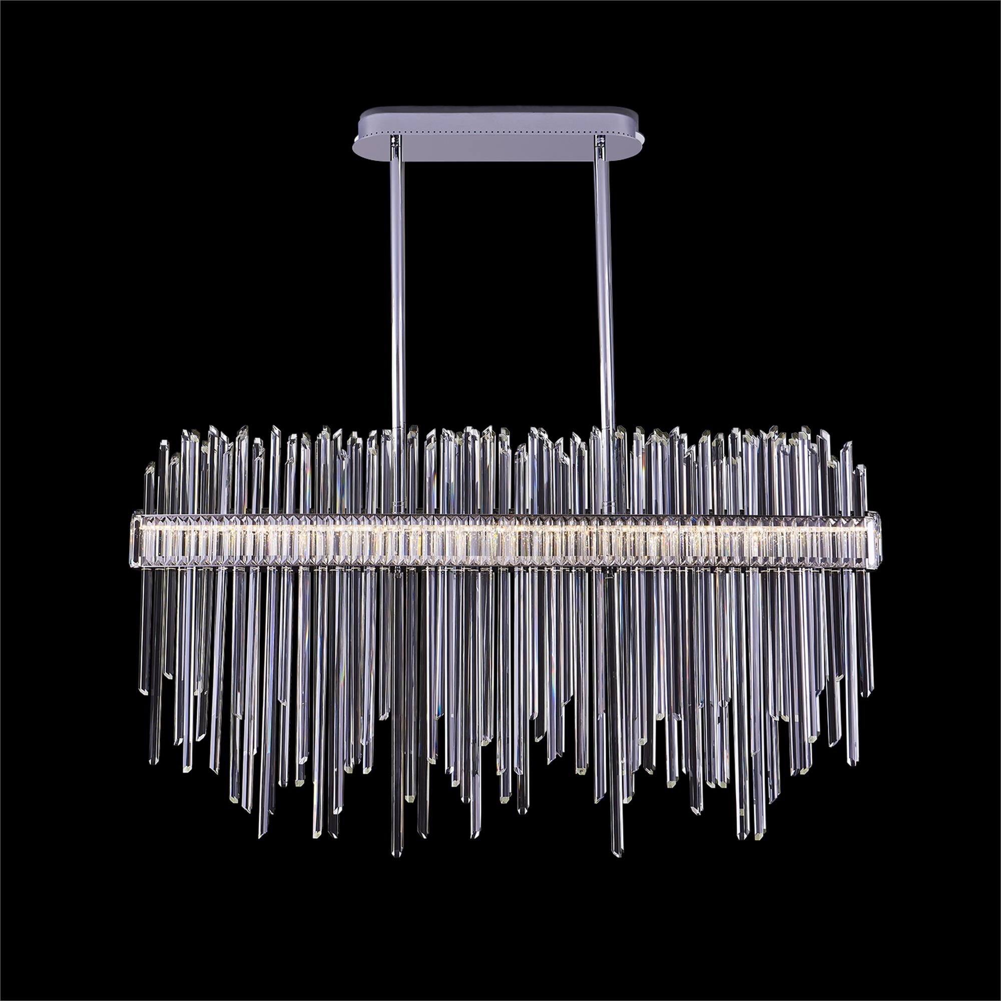 Shown in Chrome finish and Firenze Clear crystal