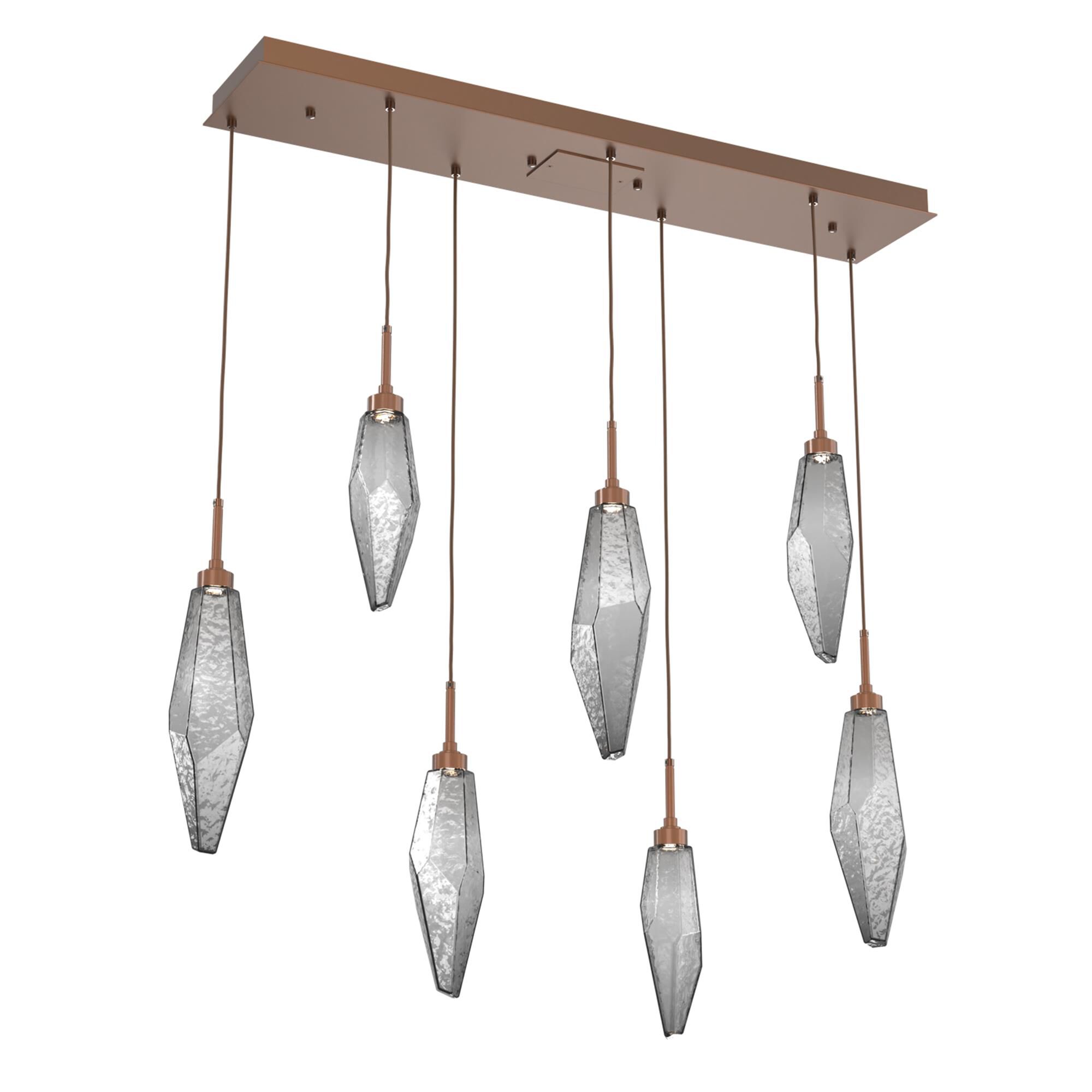 Shown in Burnished Bronze finish and Chilled Blown And Smoke glass