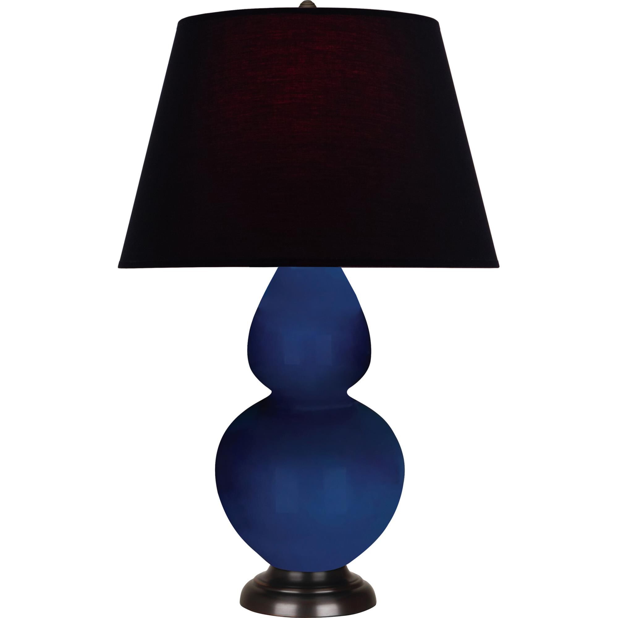 Shown in Cobalt finish and Ink Black with Rose Red Lining shade and Deep Patina Bronze accent