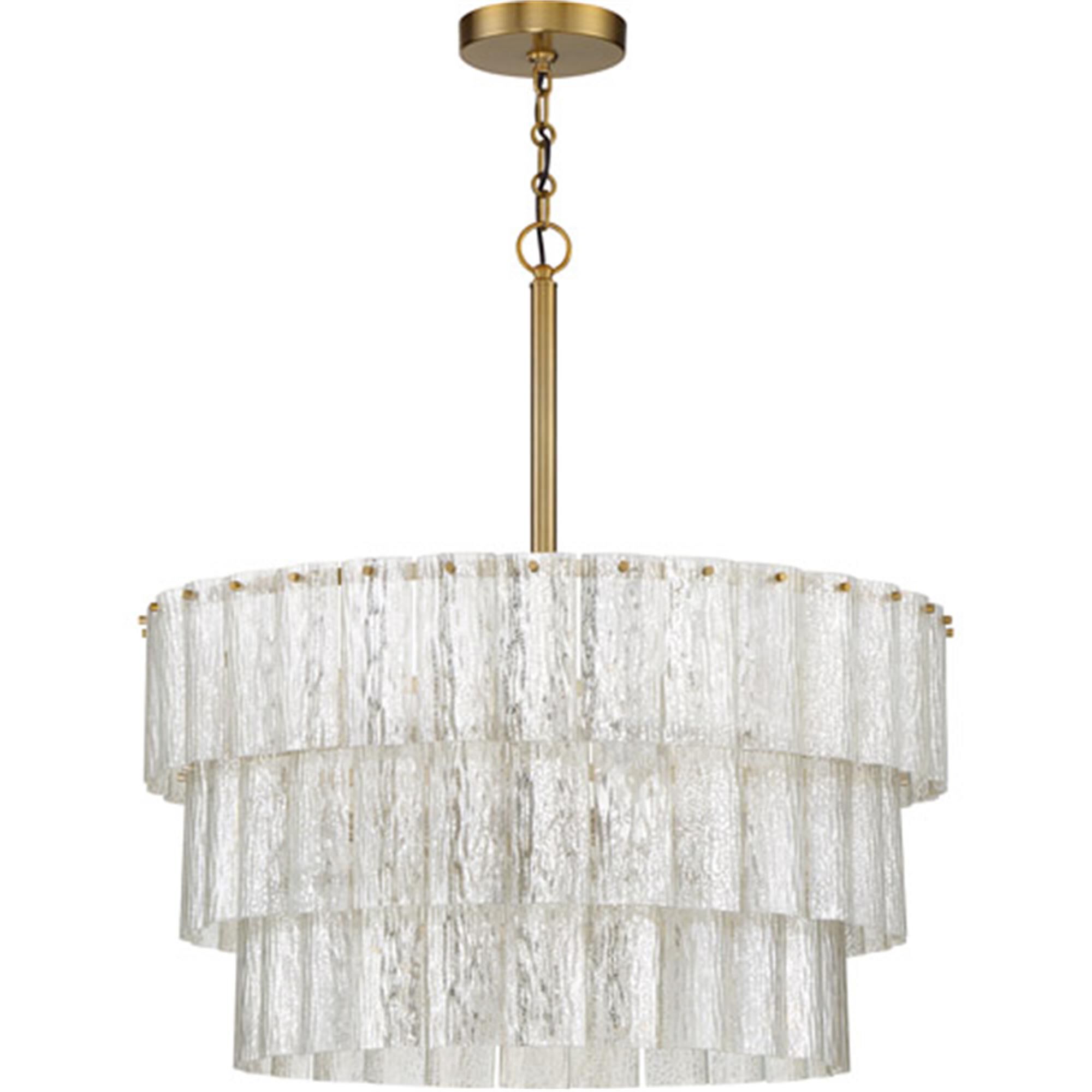 Shown in Satin Brass finish and Mercury glass and Drum accent