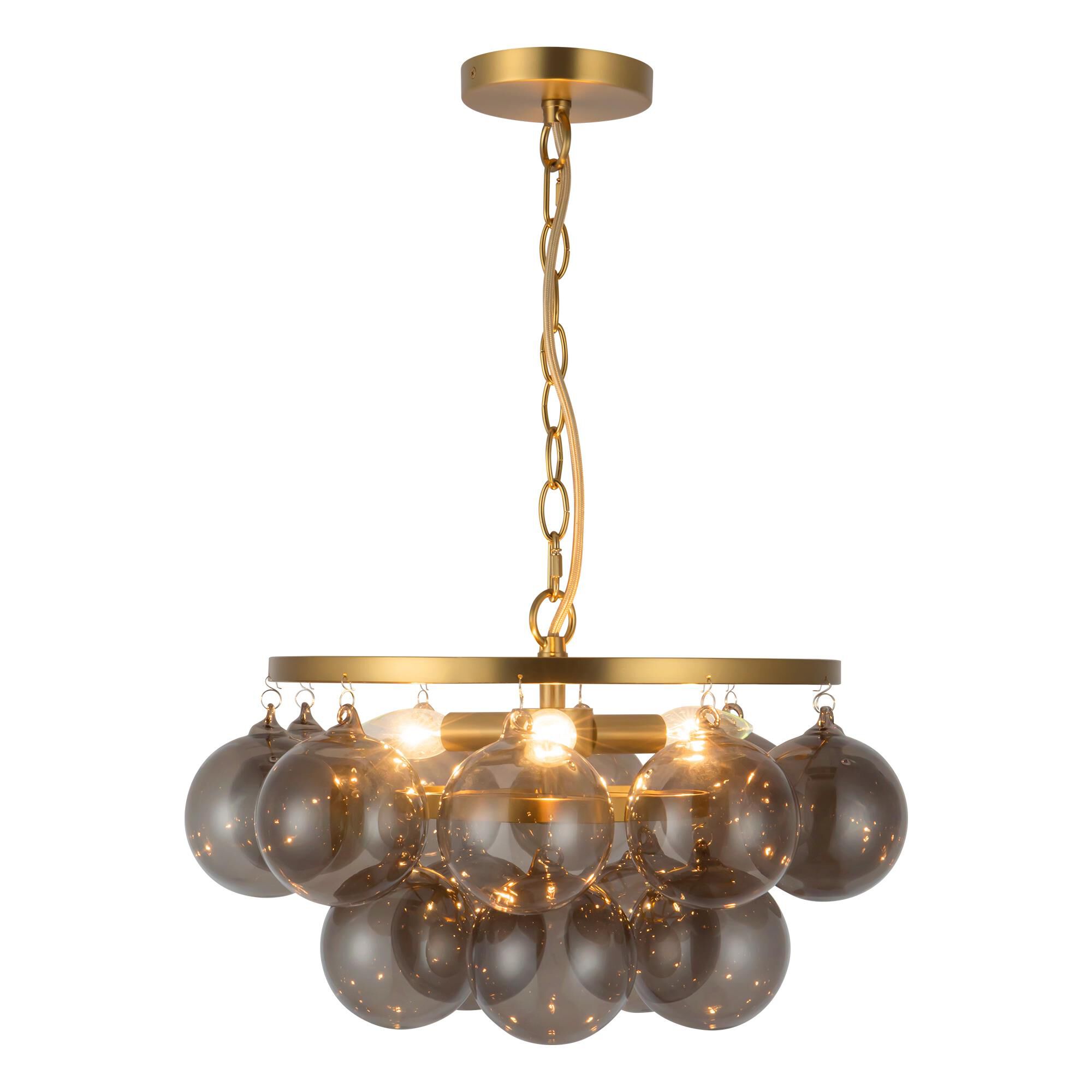 Shown in Brushed Gold finish and Smoked glass