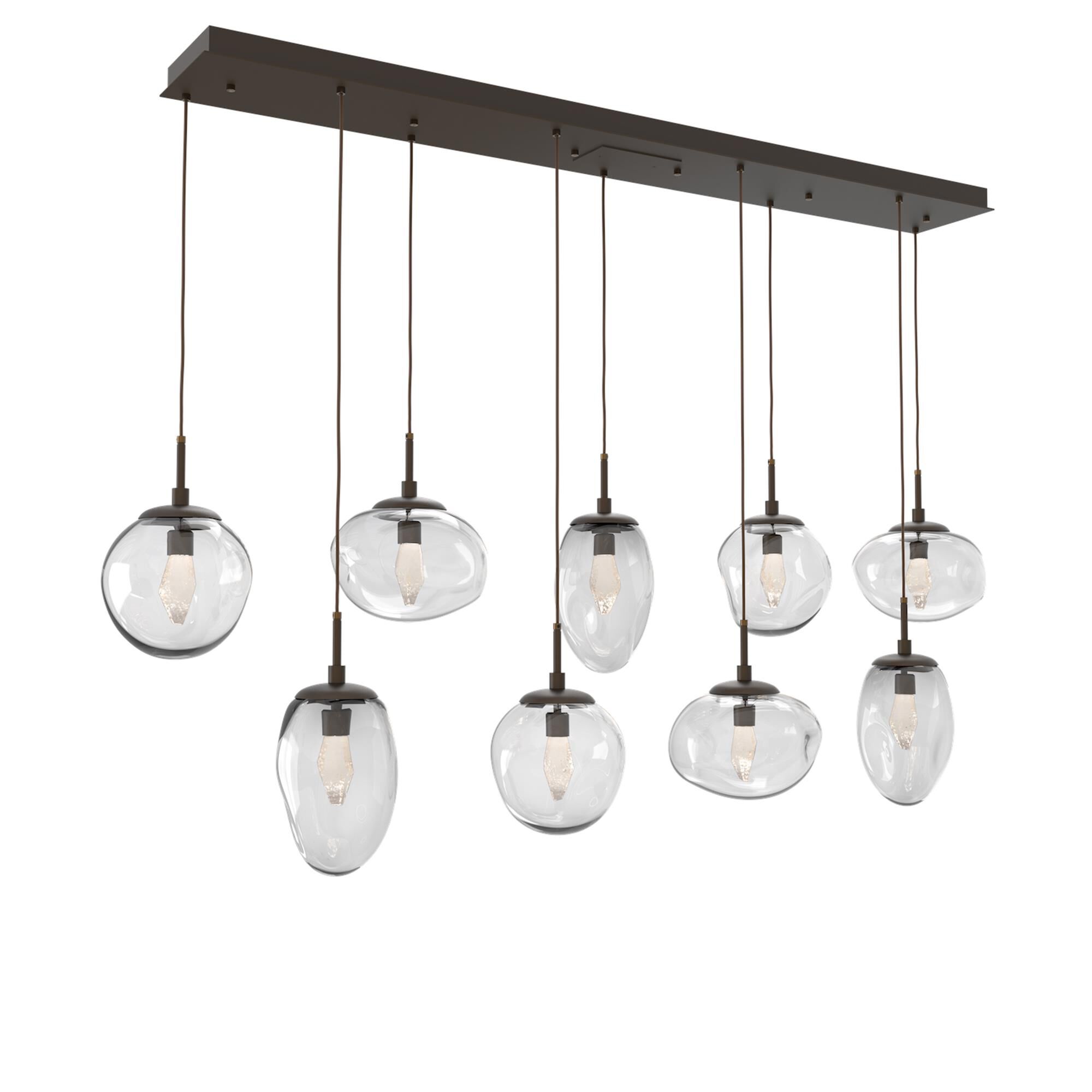 Shown in Flat Bronze finish and Geo Inner Clear Outer glass