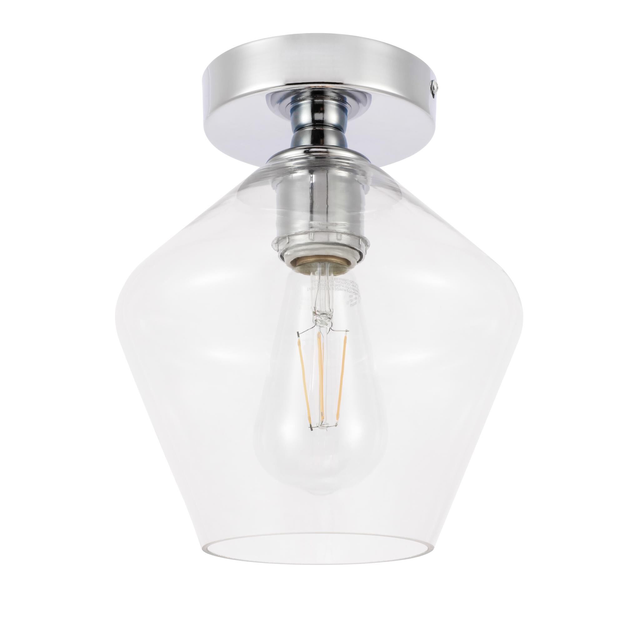 Gene 8 Inch Semi Flush Mount by Elegant Lighting