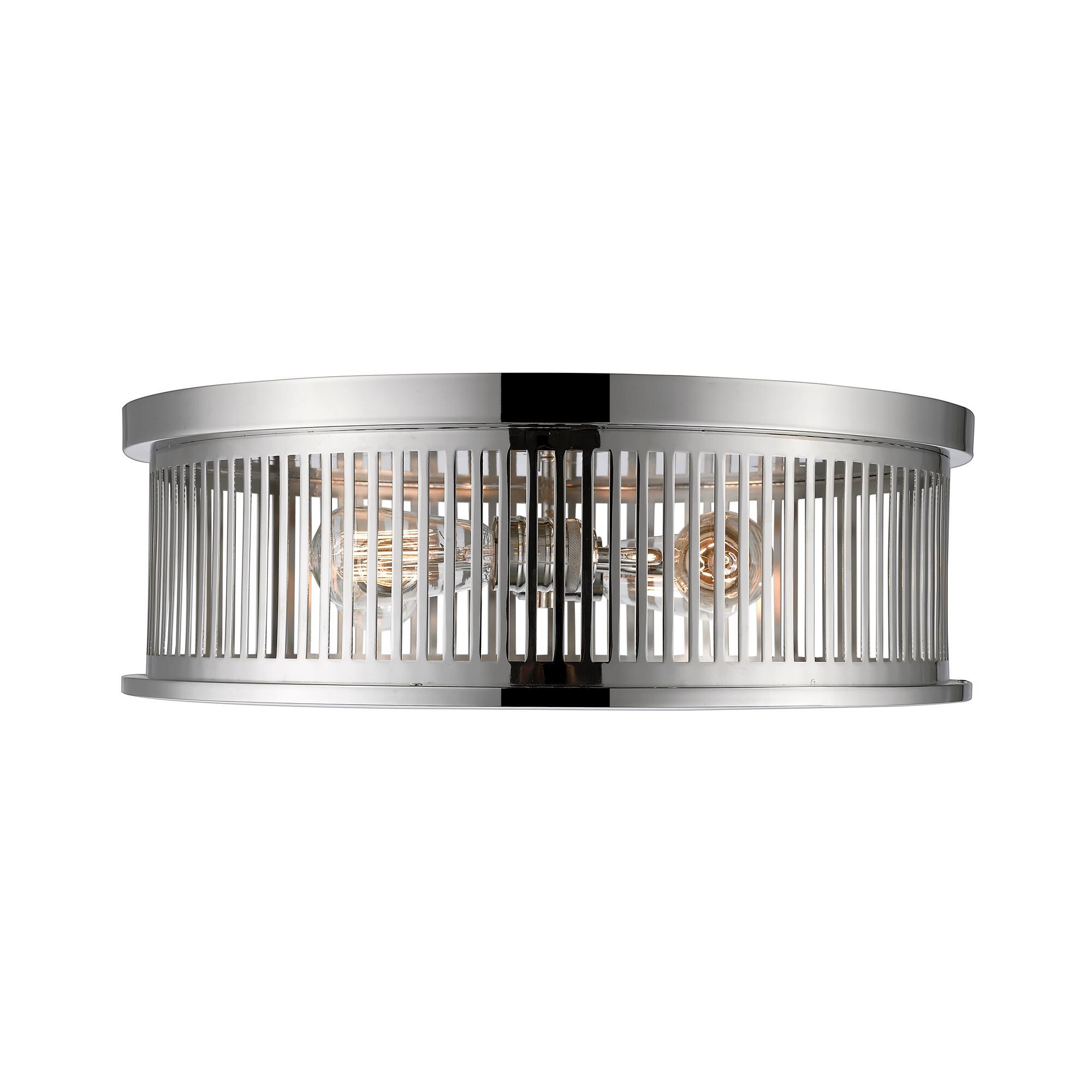 Shown in Polished Nickel finish and Steel glass and Steel shade