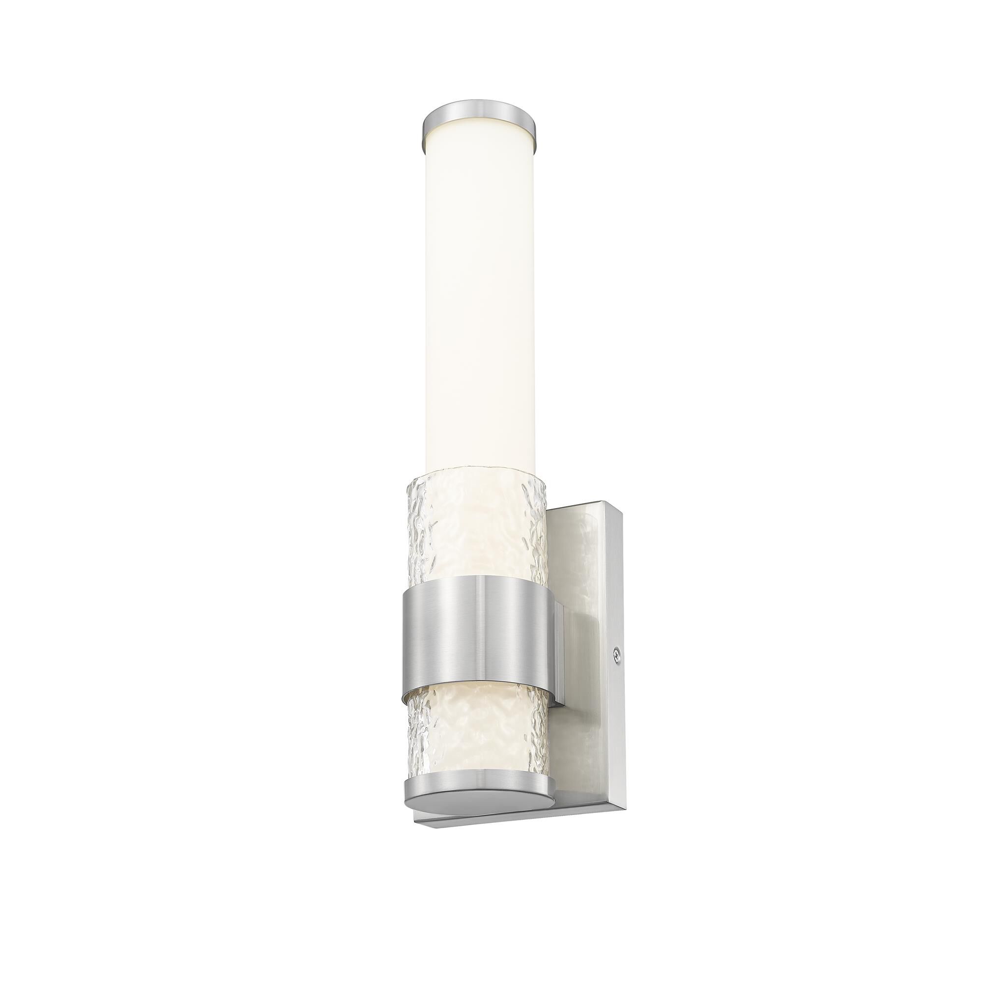 Shown in Brushed Nickel finish and Matte Opal glass and Matte Opal shade