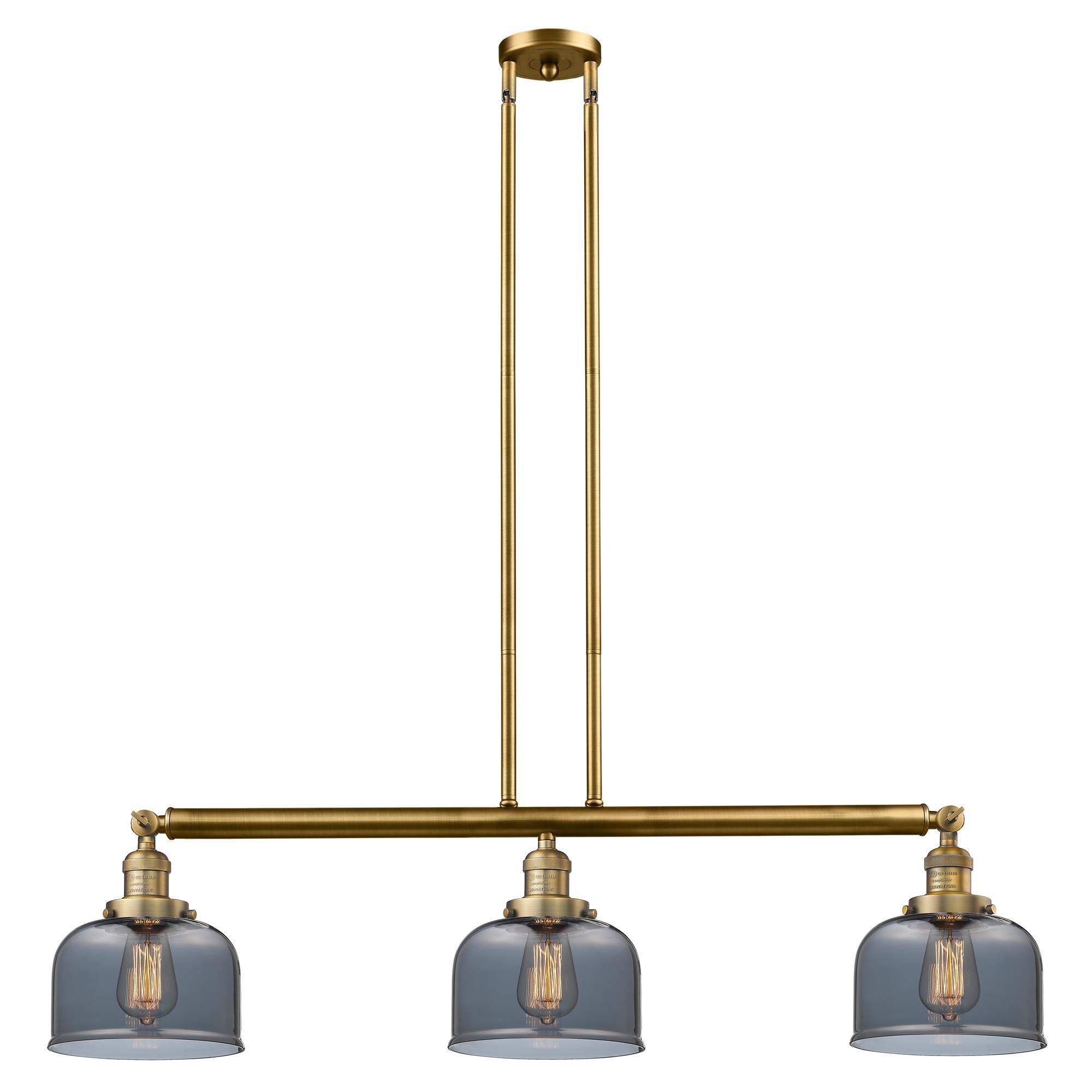 Bruno Marashlian Large Bell 36 Inch 3 Light Linear Suspension Light by Innovations Lighting