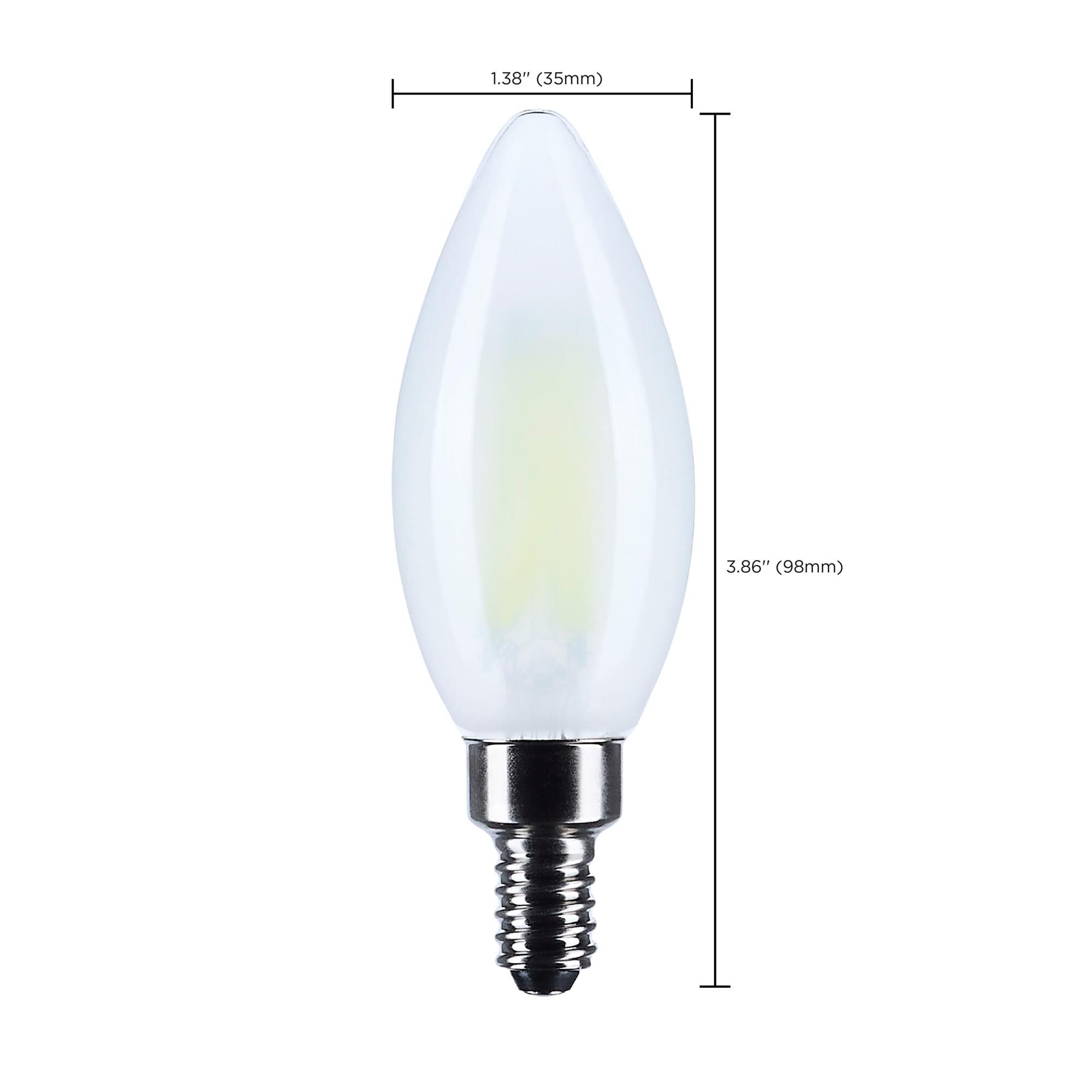 Dimmable 8 Watt 5000K B11 LED Light Bulb by Satco