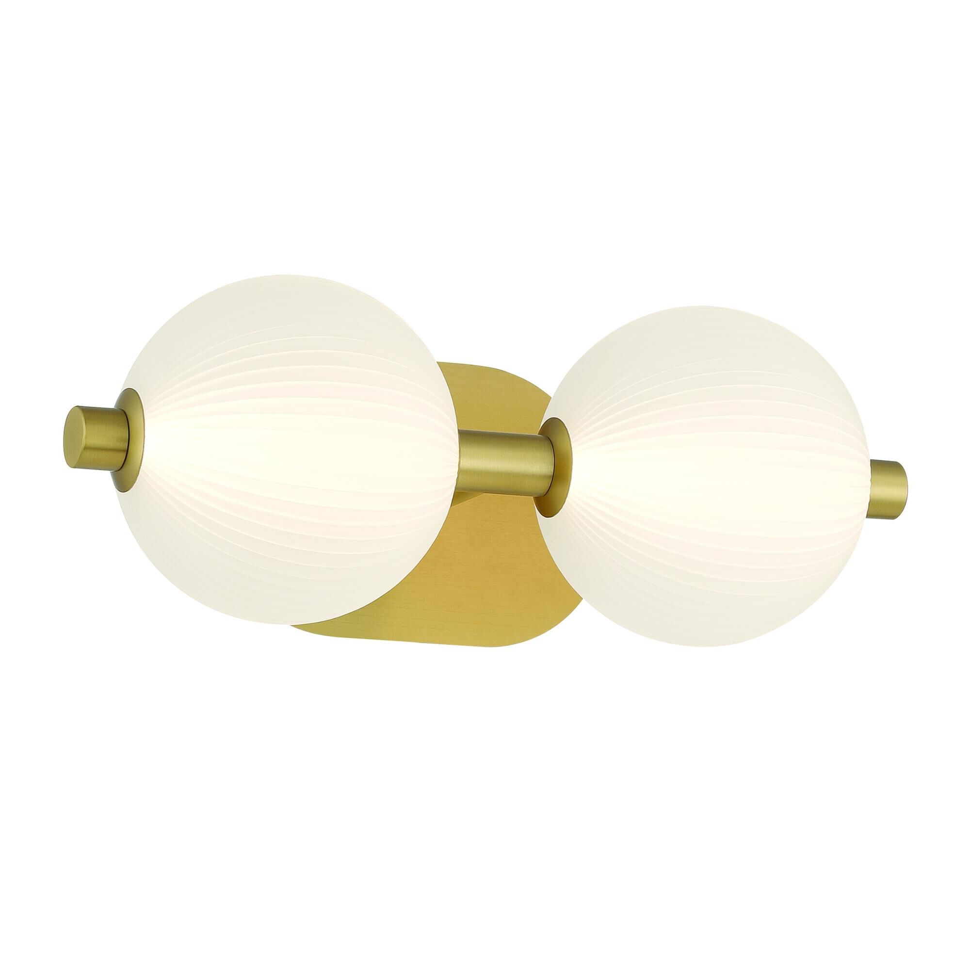 Shown in Gold finish and Opal Ribbed  glass