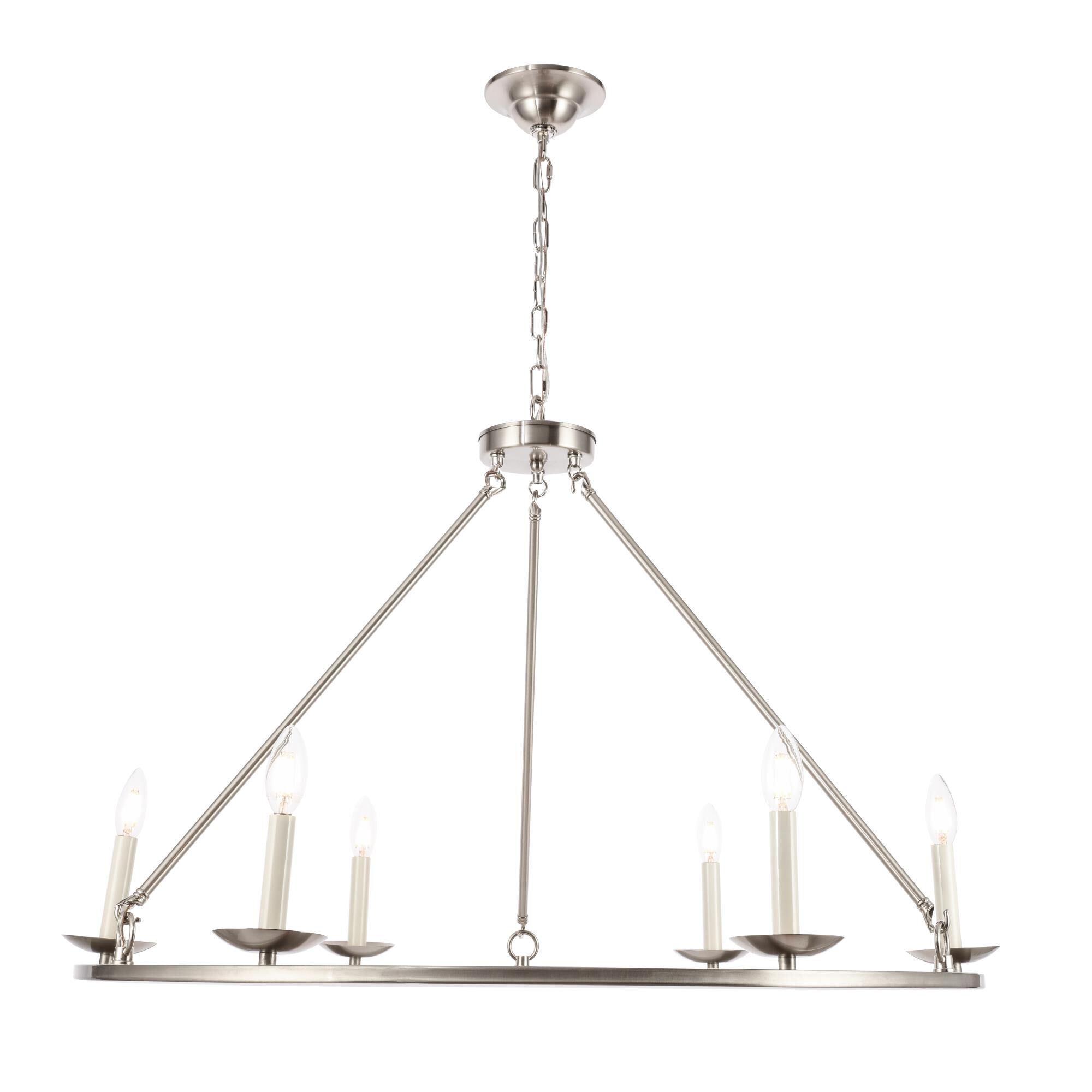 Maine 36 Inch 6 Light Chandelier by Elegant Lighting