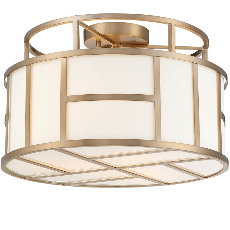 Libby Langdon Danielson 17 Inch 3 Light Semi Flush Mount by Crystorama