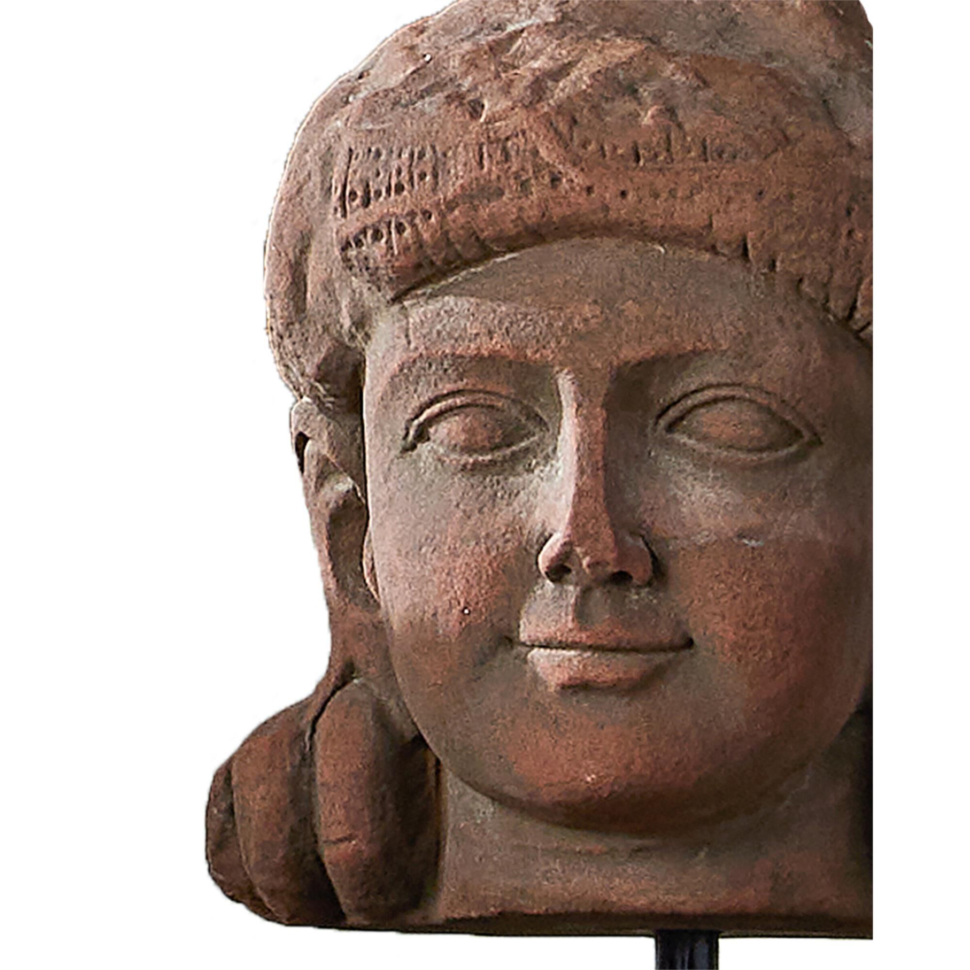 Mathura Head On Stand Figurine,