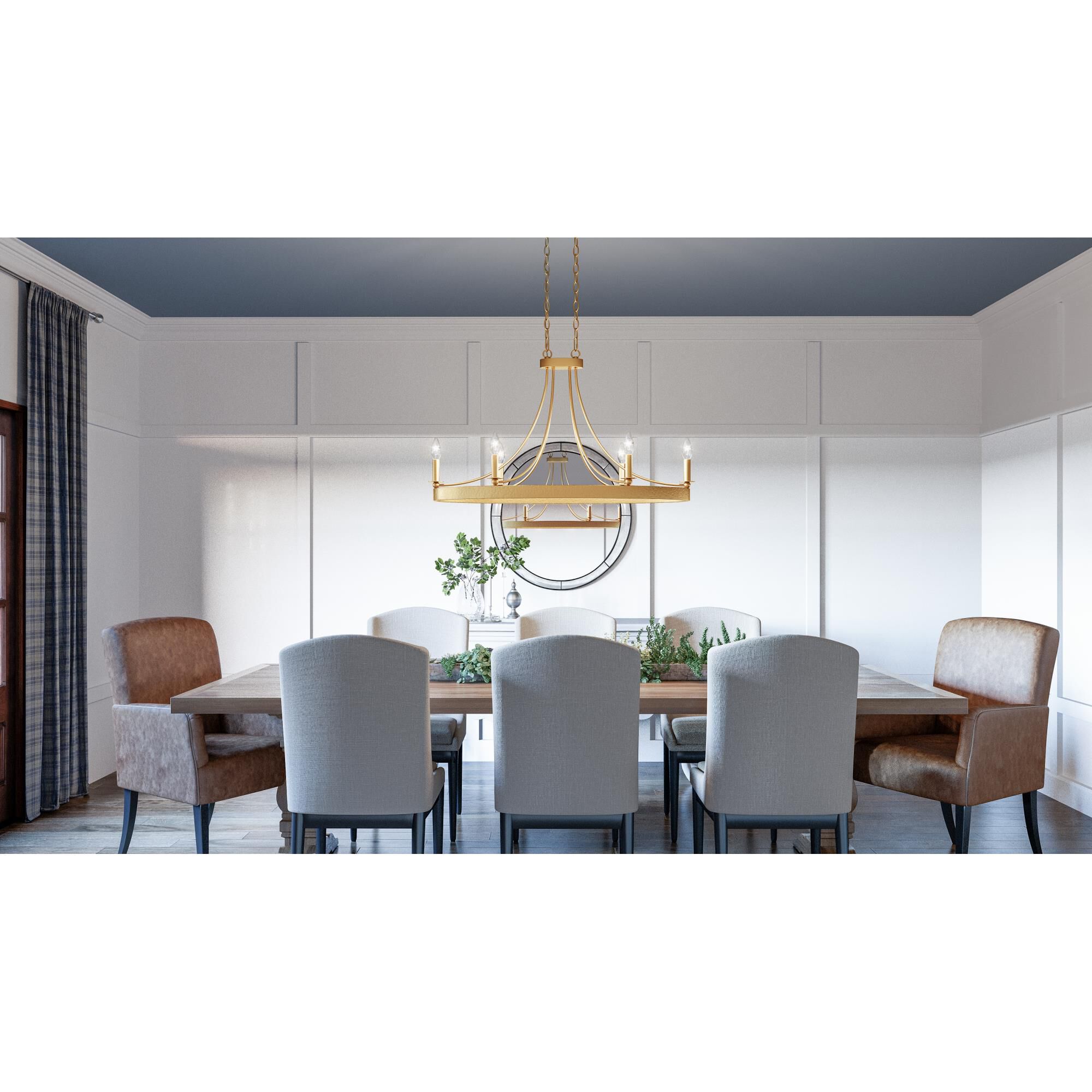 Aspyn 35 Inch 6 Light Linear Suspension Light by Quoizel