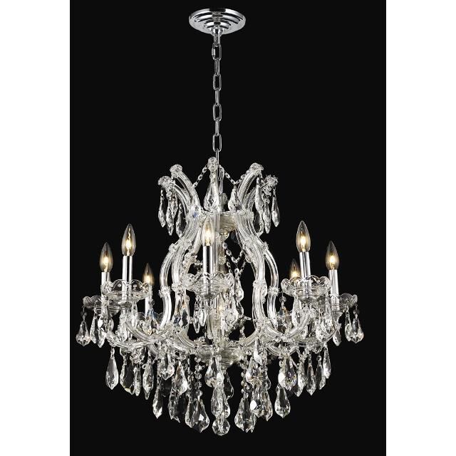 Maria Theresa 26 Inch 9 Light Chandelier by Elegant Lighting