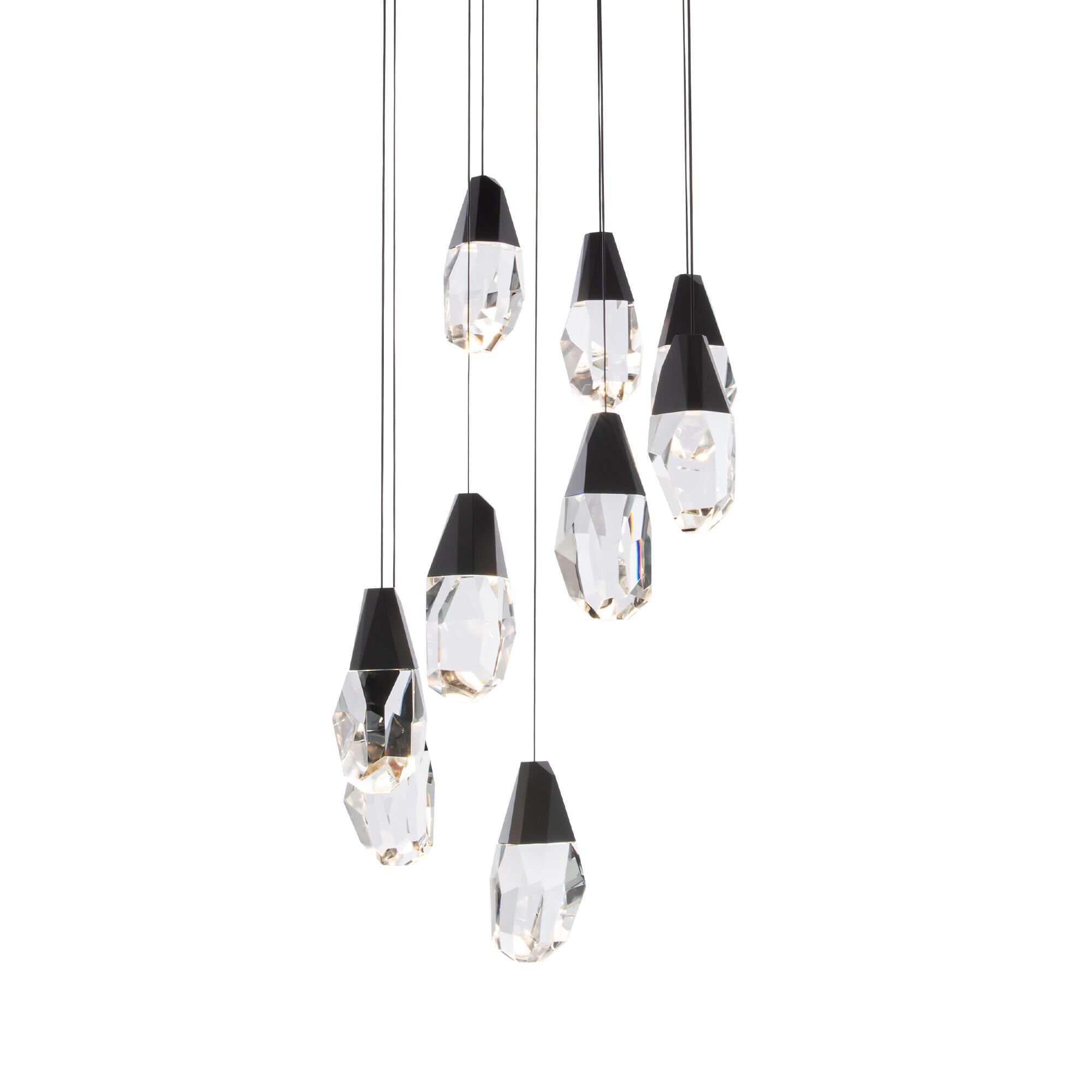 Martini 17 Inch 9 Light LED Multi Light Pendant by Schonbek Beyond