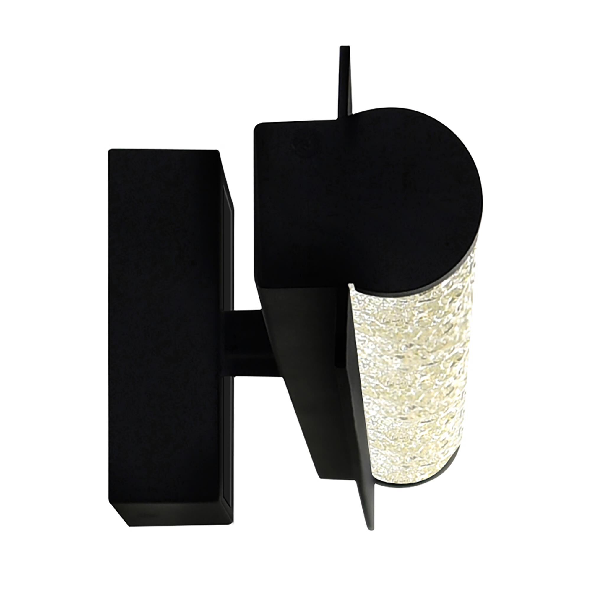 Shown in Black finish and Clear crystal