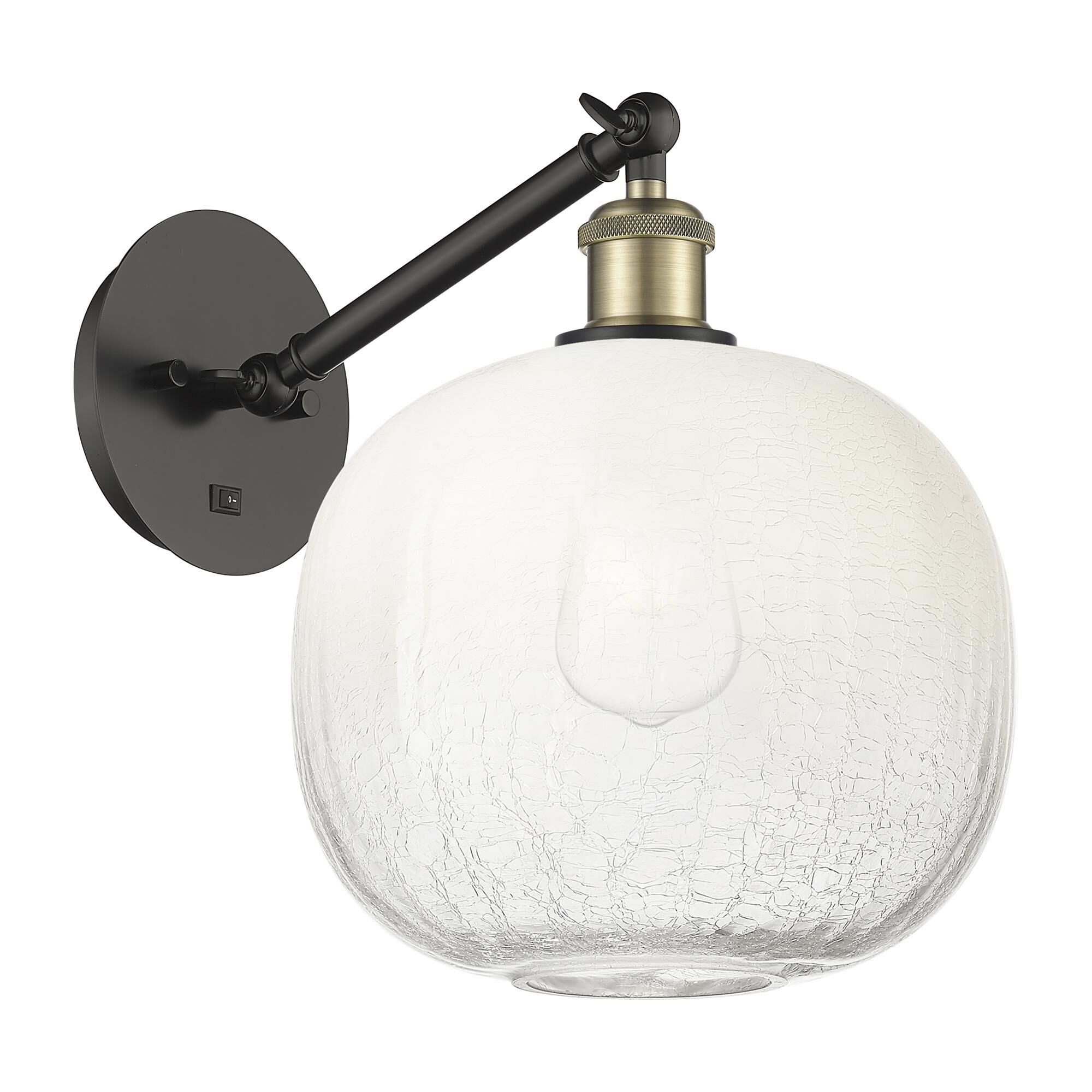 Shown in Black Antique Brass finish and Opal glass
