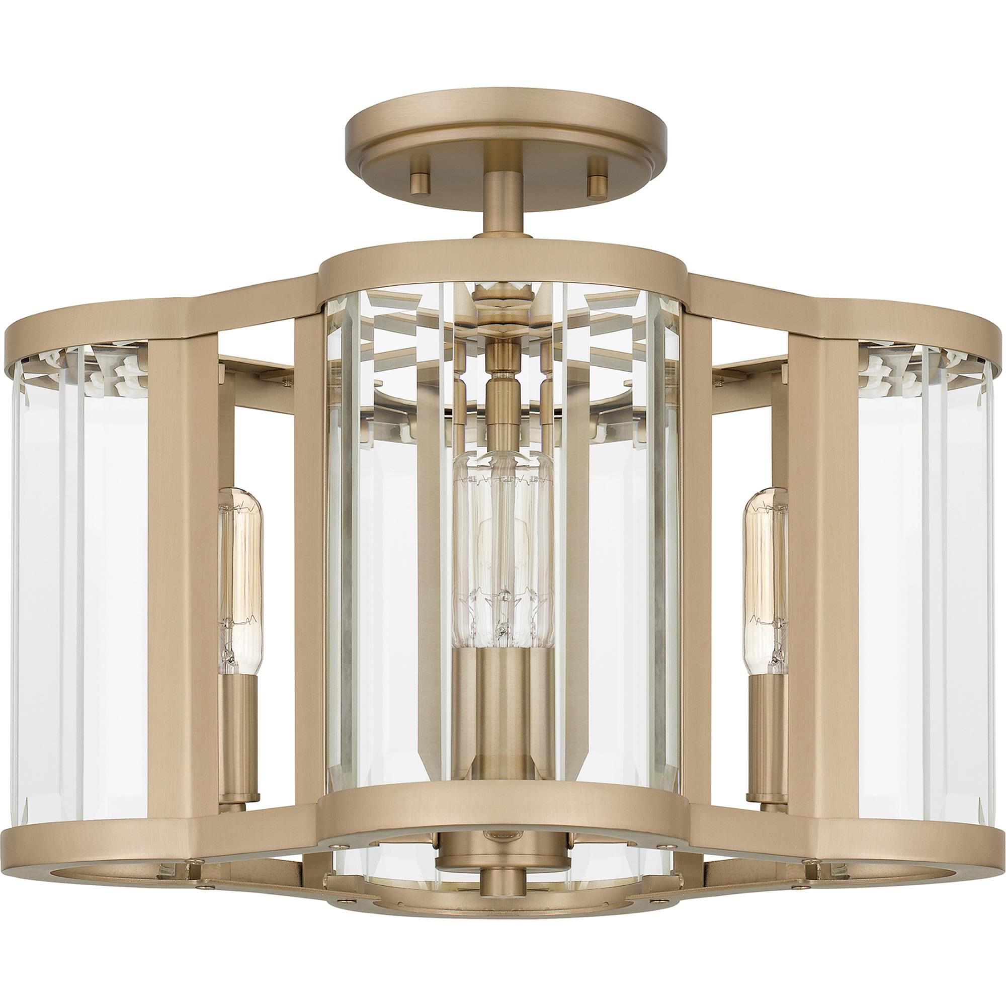 Renee 15 Inch 4 Light Semi Flush Mount by Quoizel