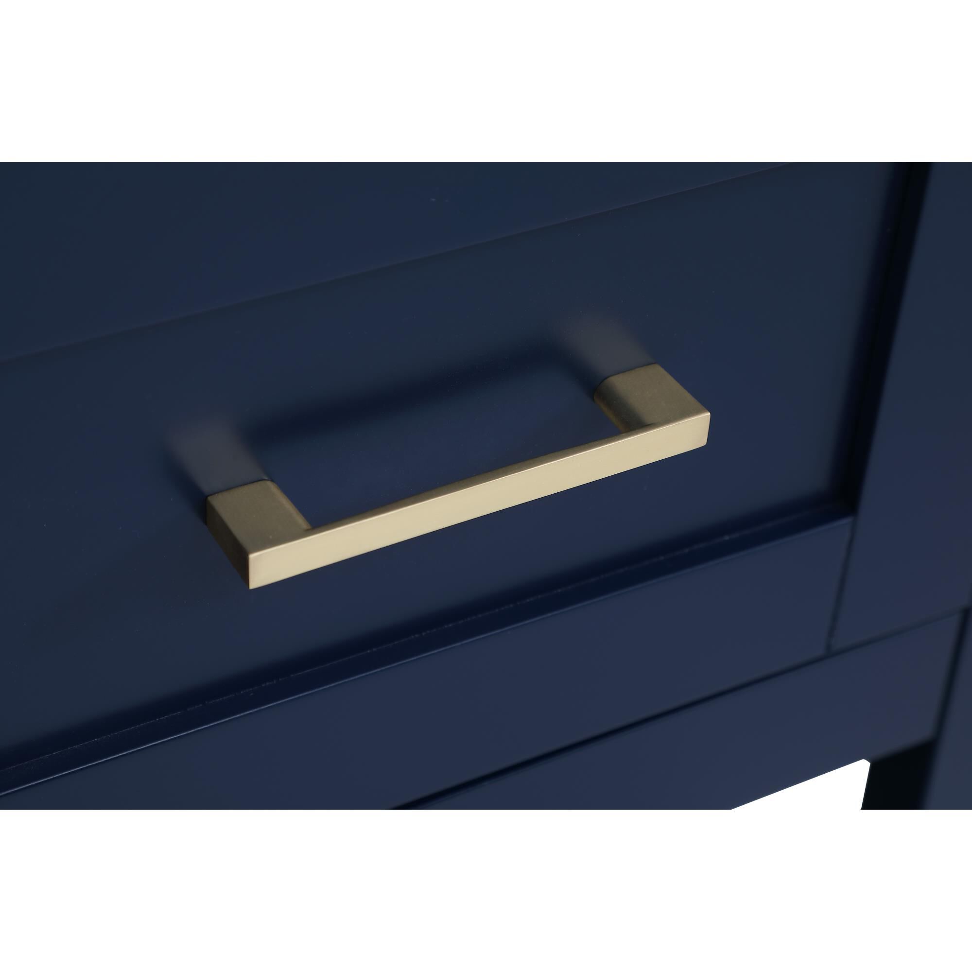 Shown in Blue And Gold With Calacatta Quartz finish