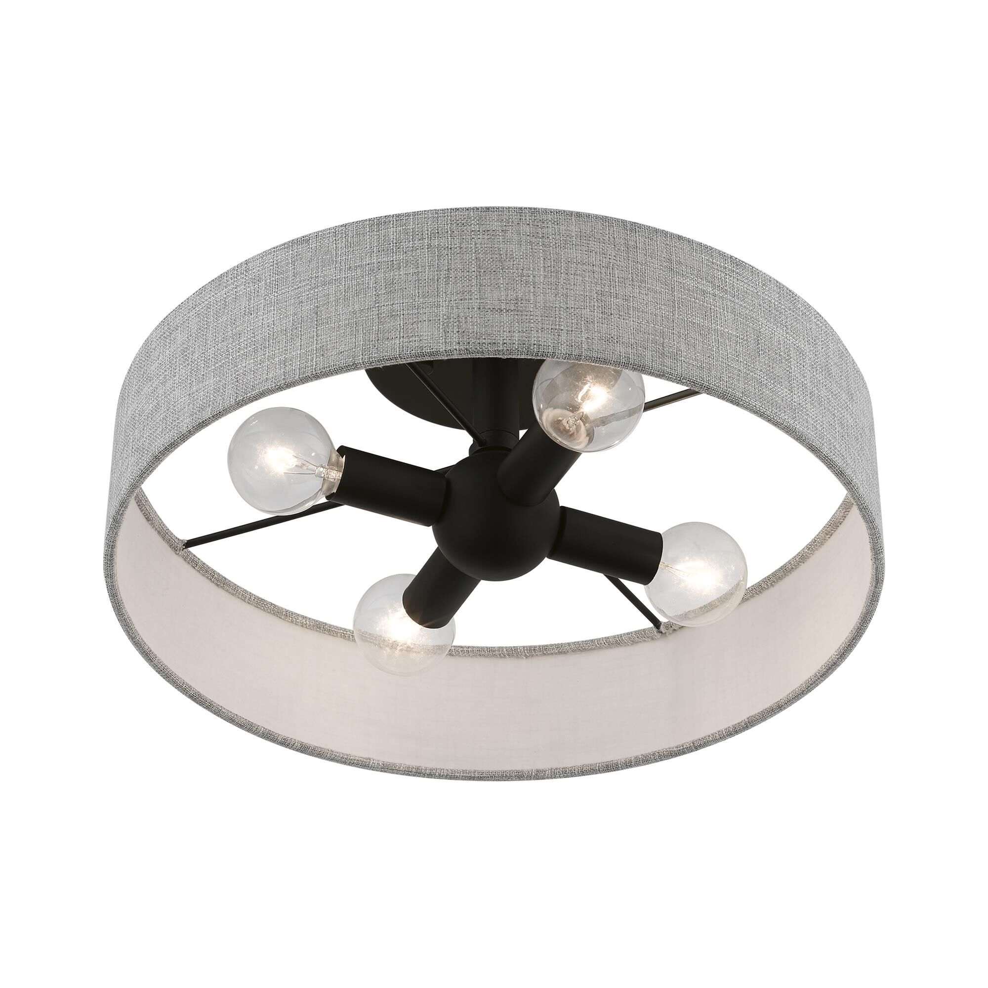 Elmhurst 14 Inch 4 Light Semi Flush Mount by Livex Lighting