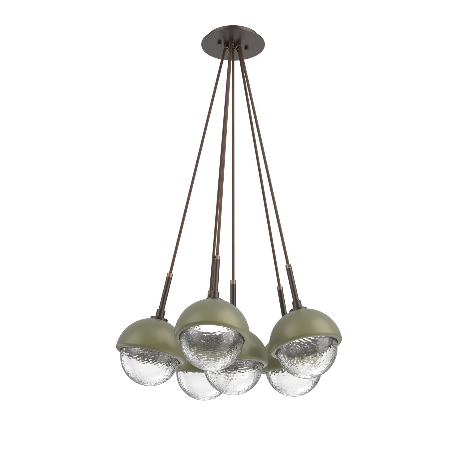 Levi Wilson Cabochon 19 Inch Multi Pendant Light by Hammerton Studio