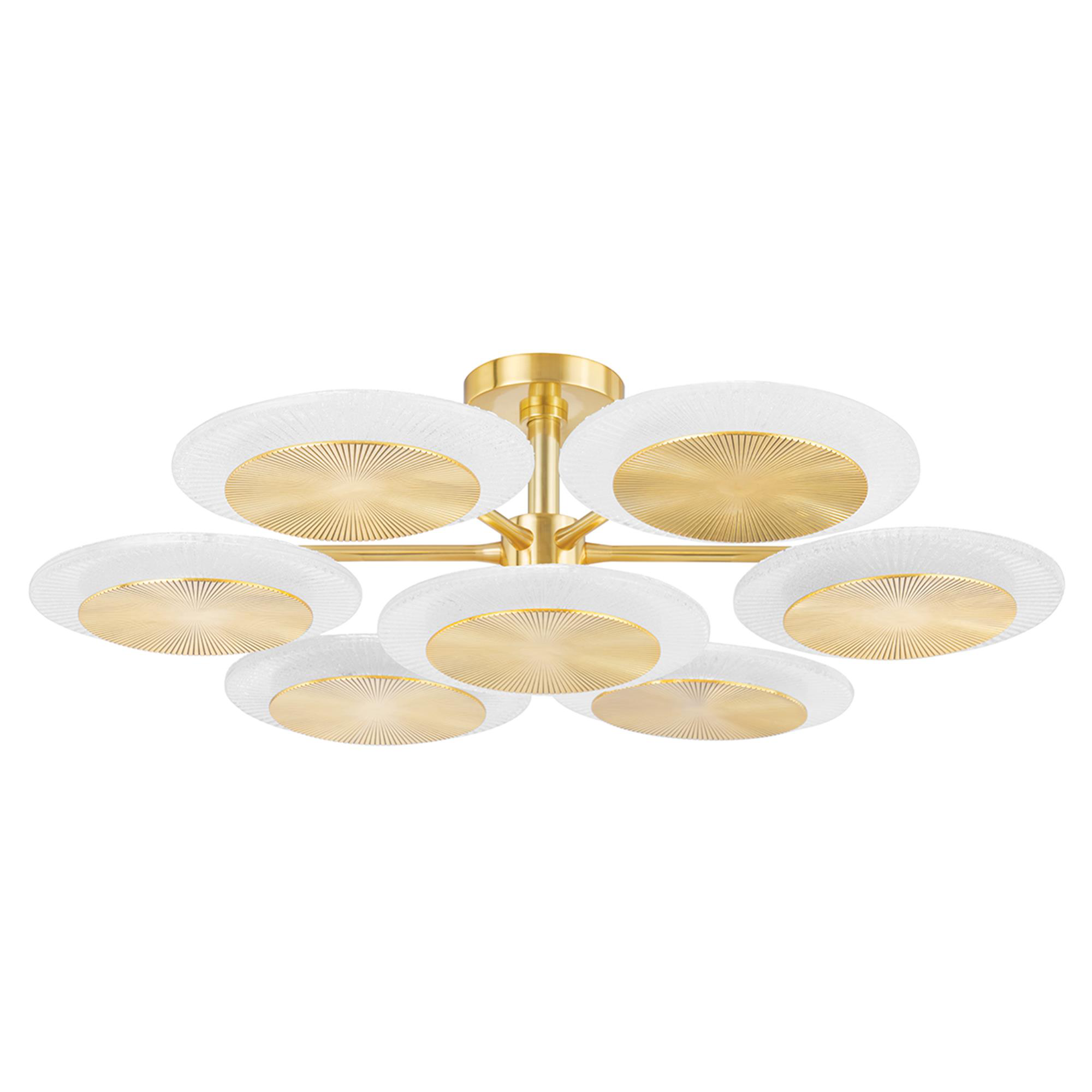 Shown in Vintage Polished Brass finish and Clear glass