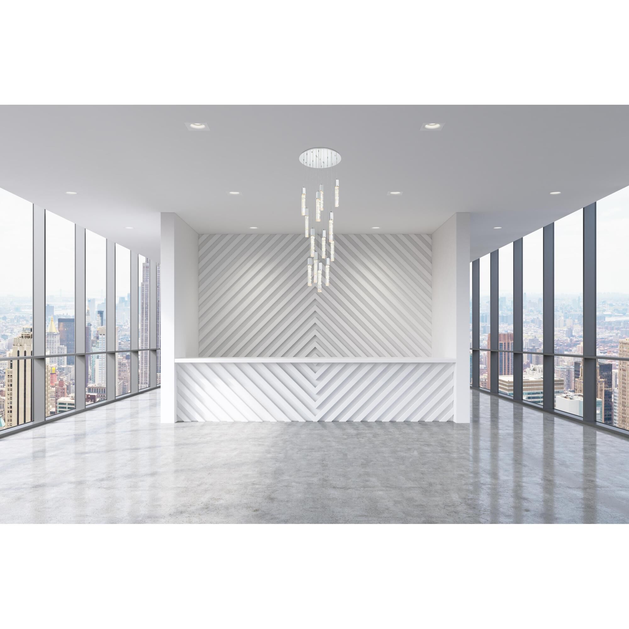 Aurora 30 Inch Multi Light Pendant by Elegant Lighting