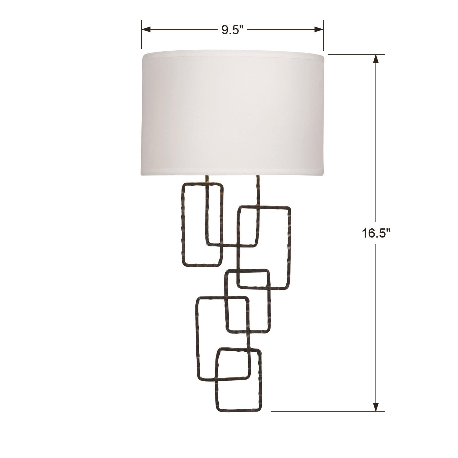 Shown in Raw Steel finish and White Linen glass and White Linen shade