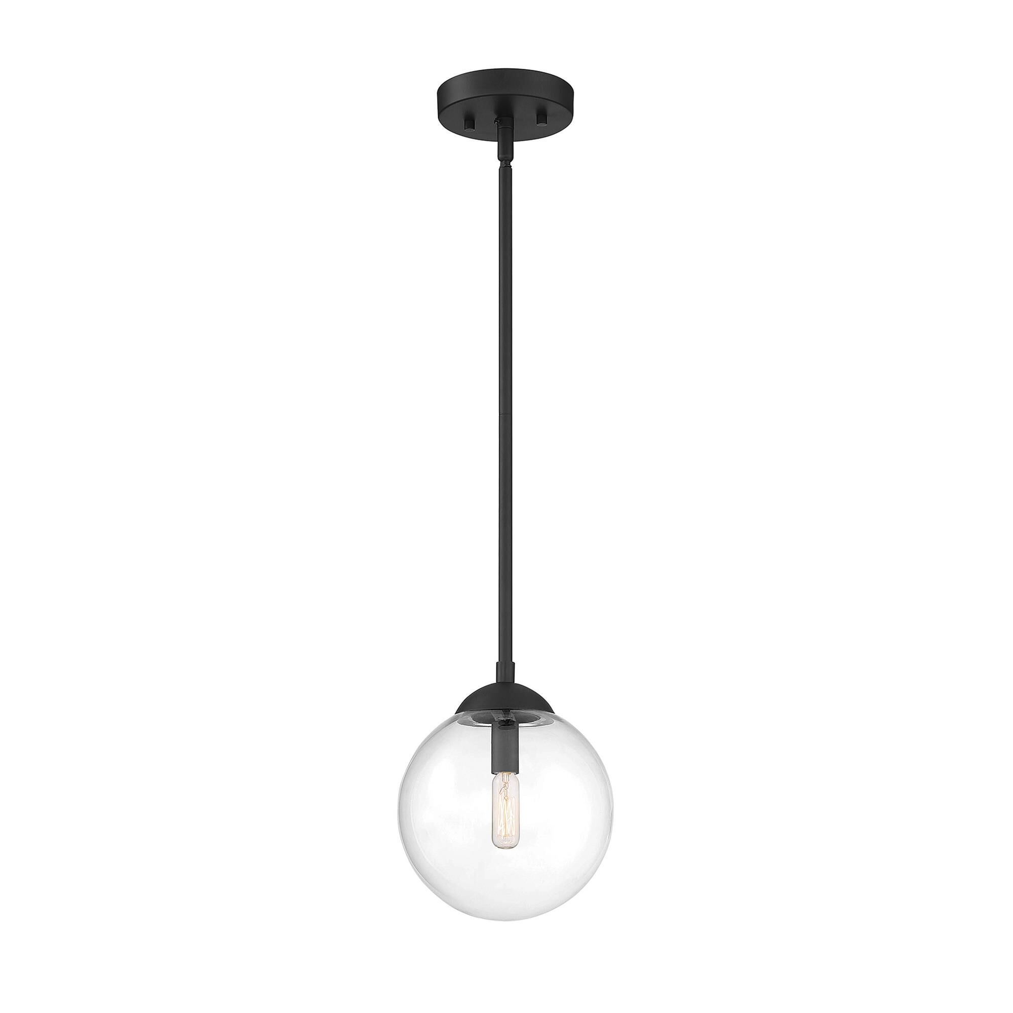 Shown in Matte Black finish and Clear glass