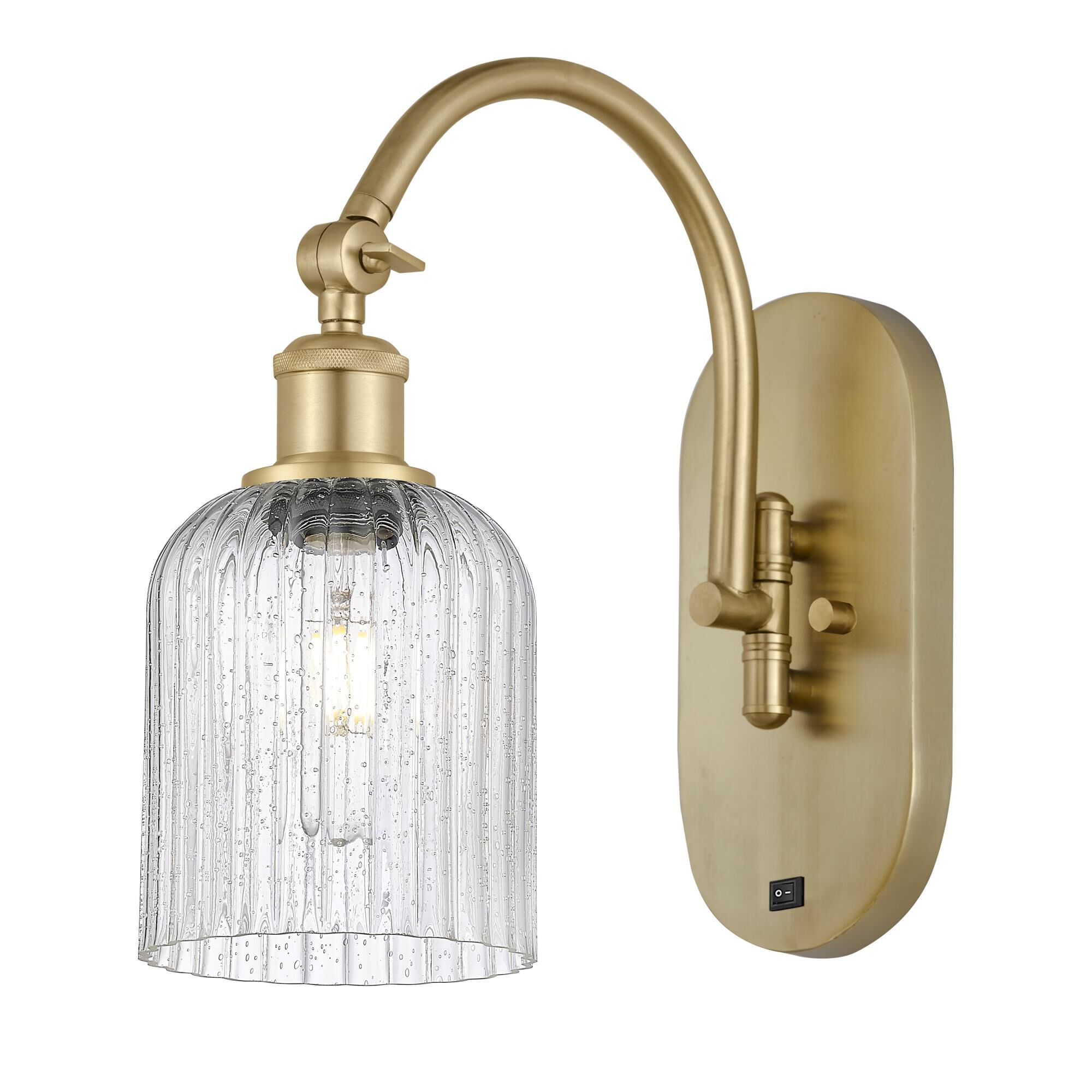 Shown in Satin Gold finish and Seedy shade