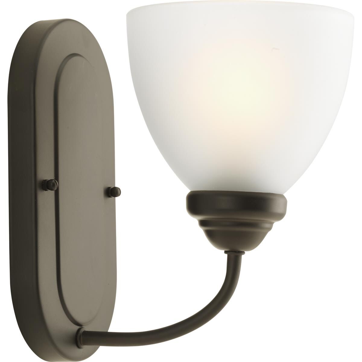 Shown in Antique Bronze finish and Etched glass