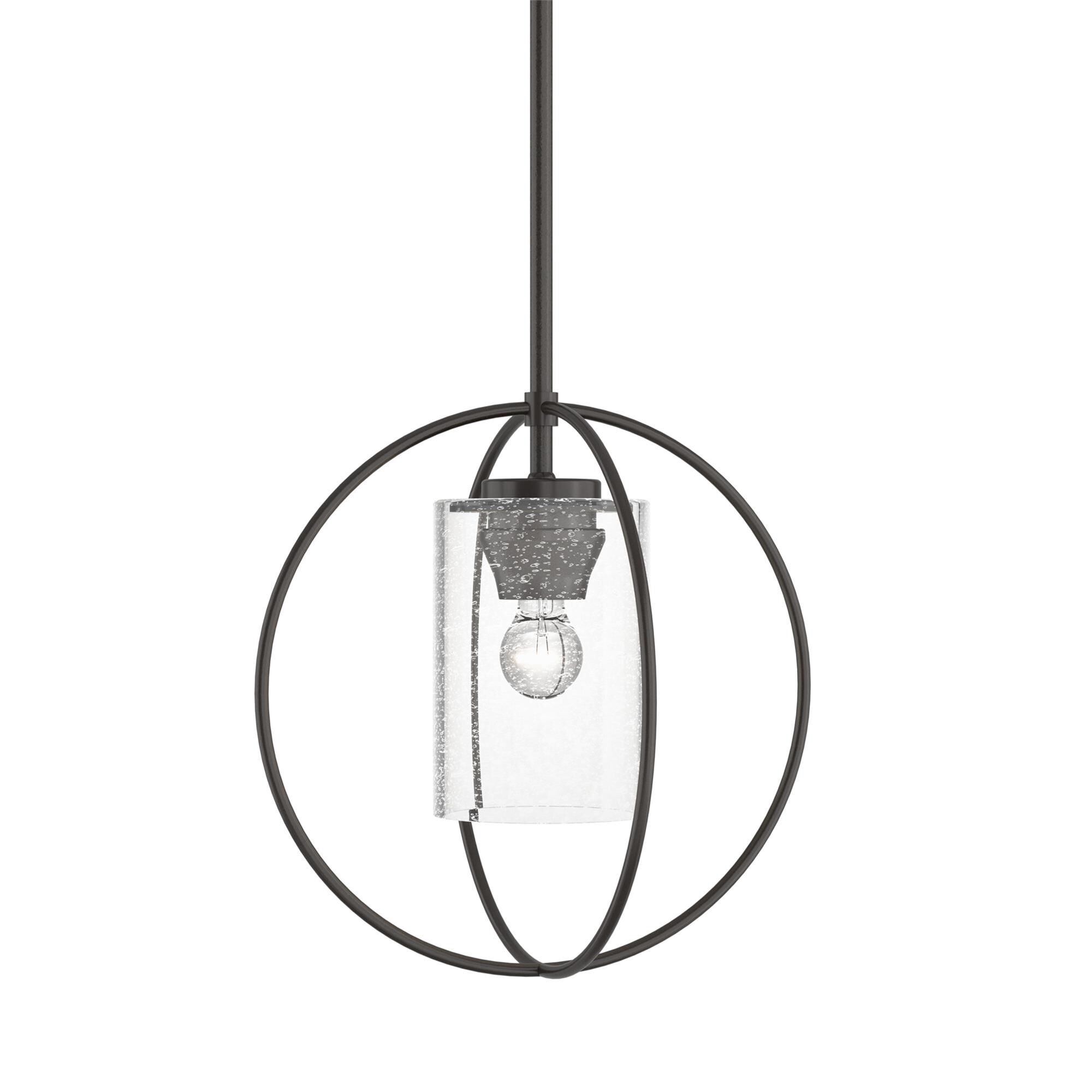 Shown in Oil Rubbed Bronze finish and Seeded Clear glass